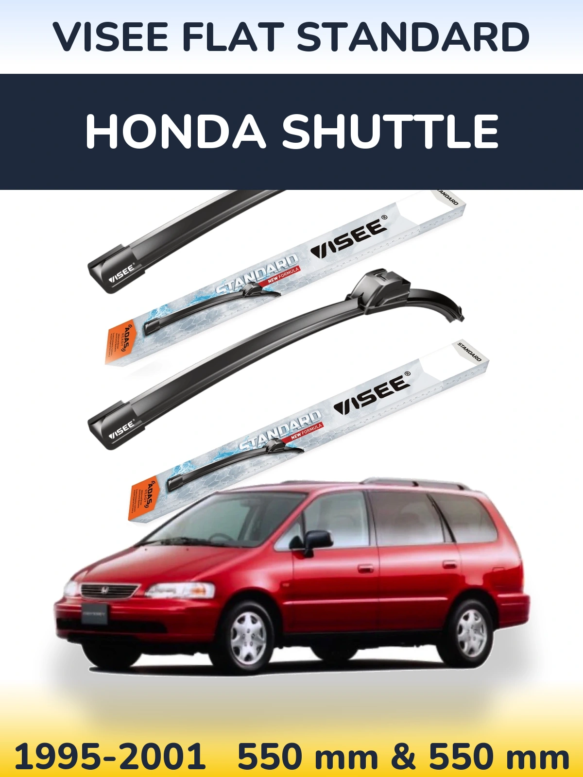 Torkarblad VISEE FLAT STANDARD för Honda Shuttle