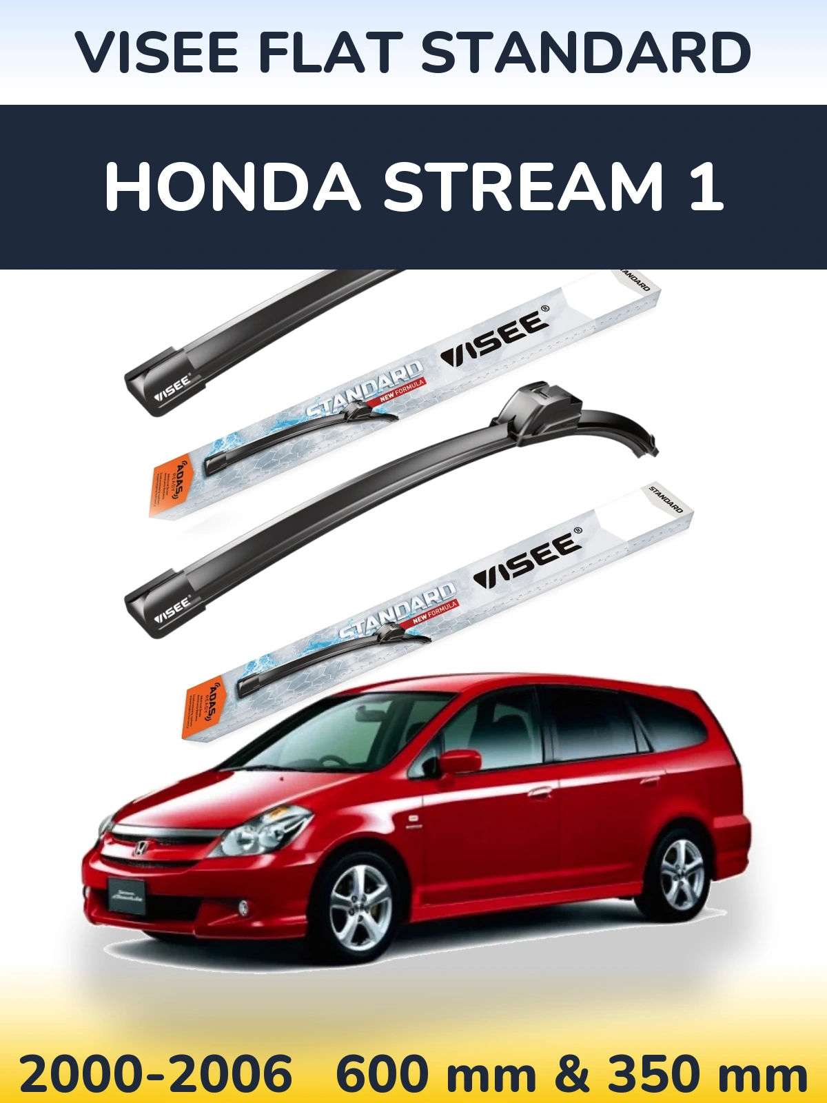 Torkarblad VISEE FLAT STANDARD för Honda Stream 1