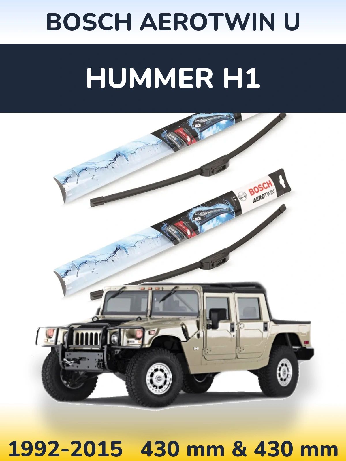 Torkarblad BOSCH AeroTwin U för Hummer H1