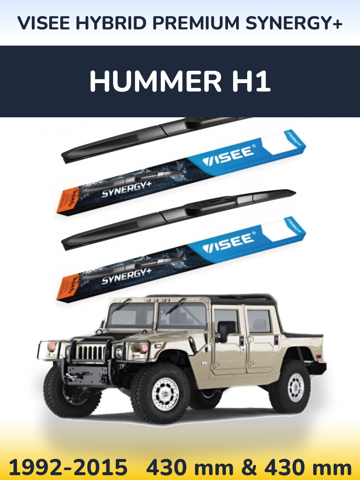 Torkarblad VISEE HYBRID PREMIUM SYNERGY+ för Hummer H1