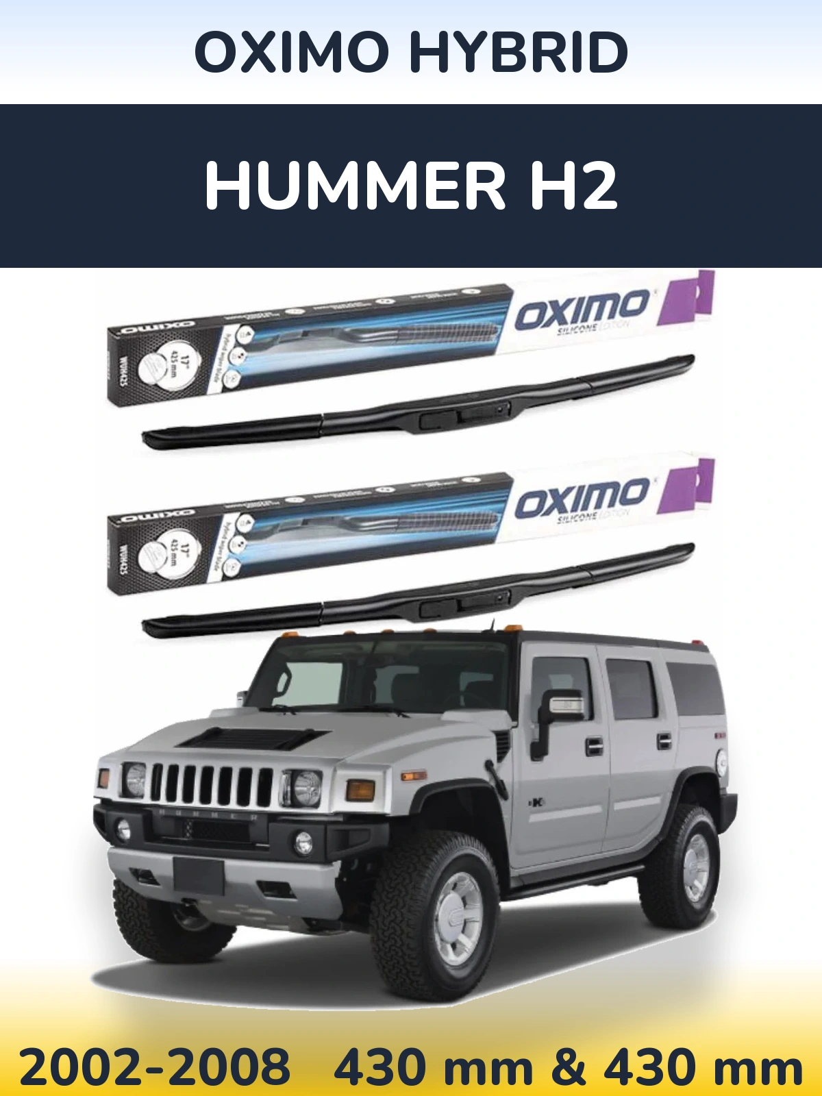 Torkarblad Oximo Hybrid för Hummer H2
