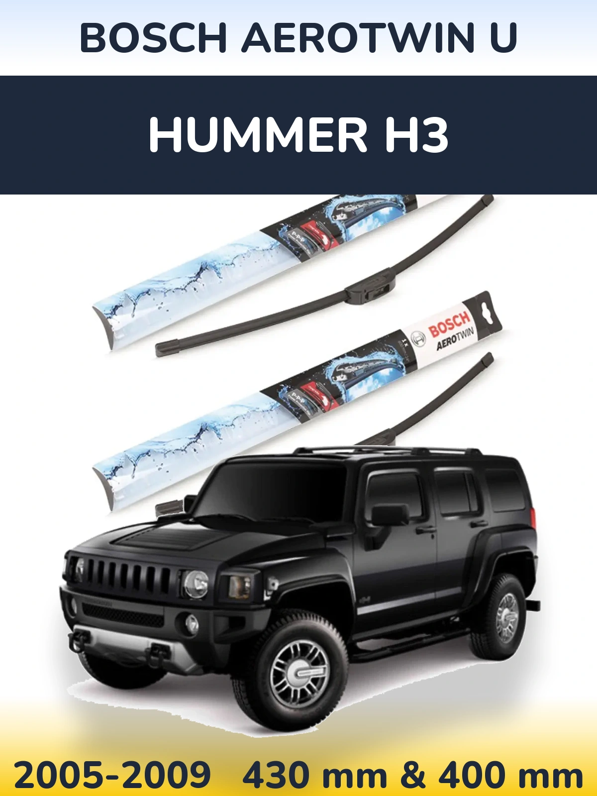 Torkarblad BOSCH AeroTwin U för Hummer H3
