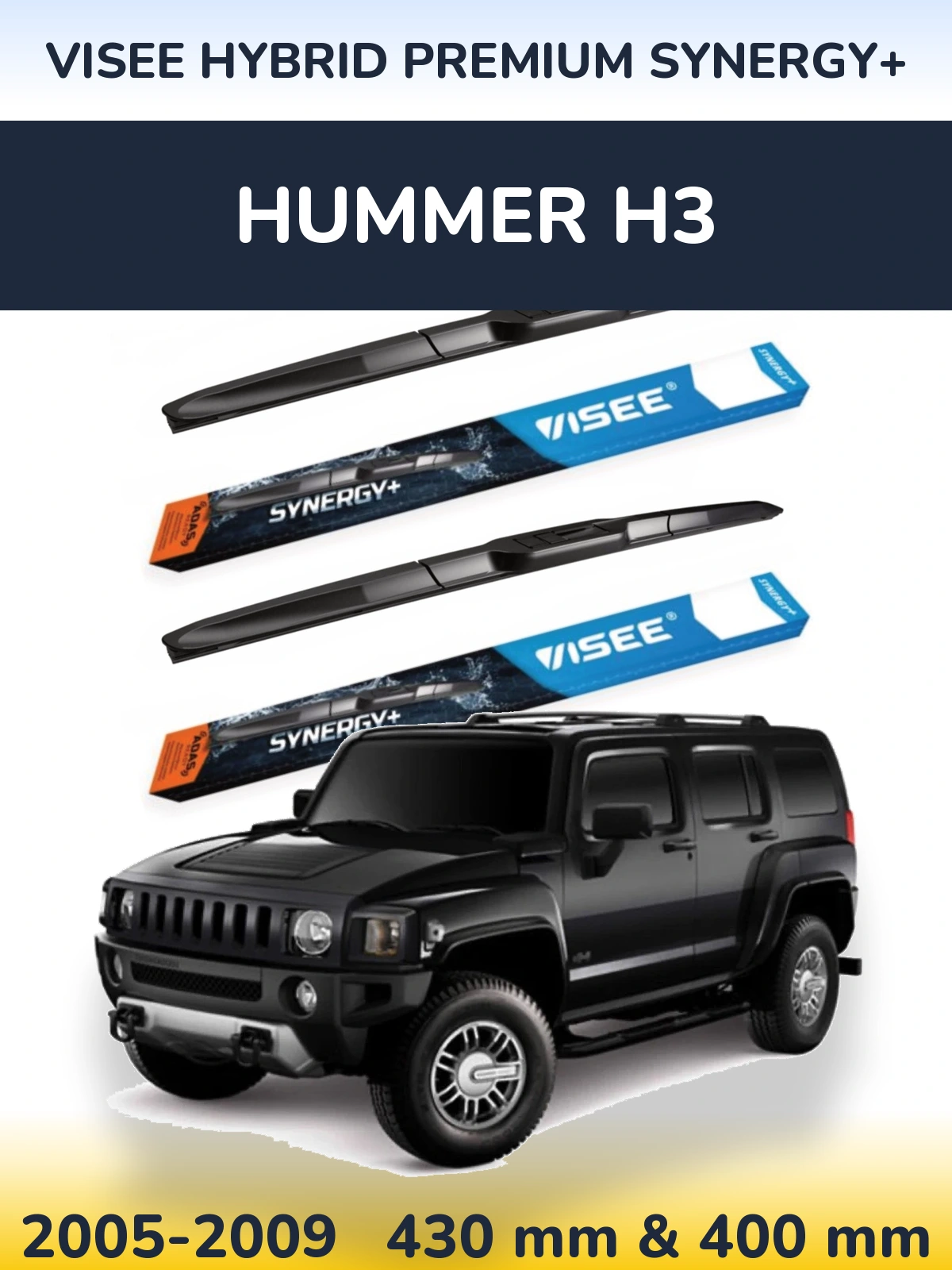 Torkarblad VISEE HYBRID PREMIUM SYNERGY+ för Hummer H3