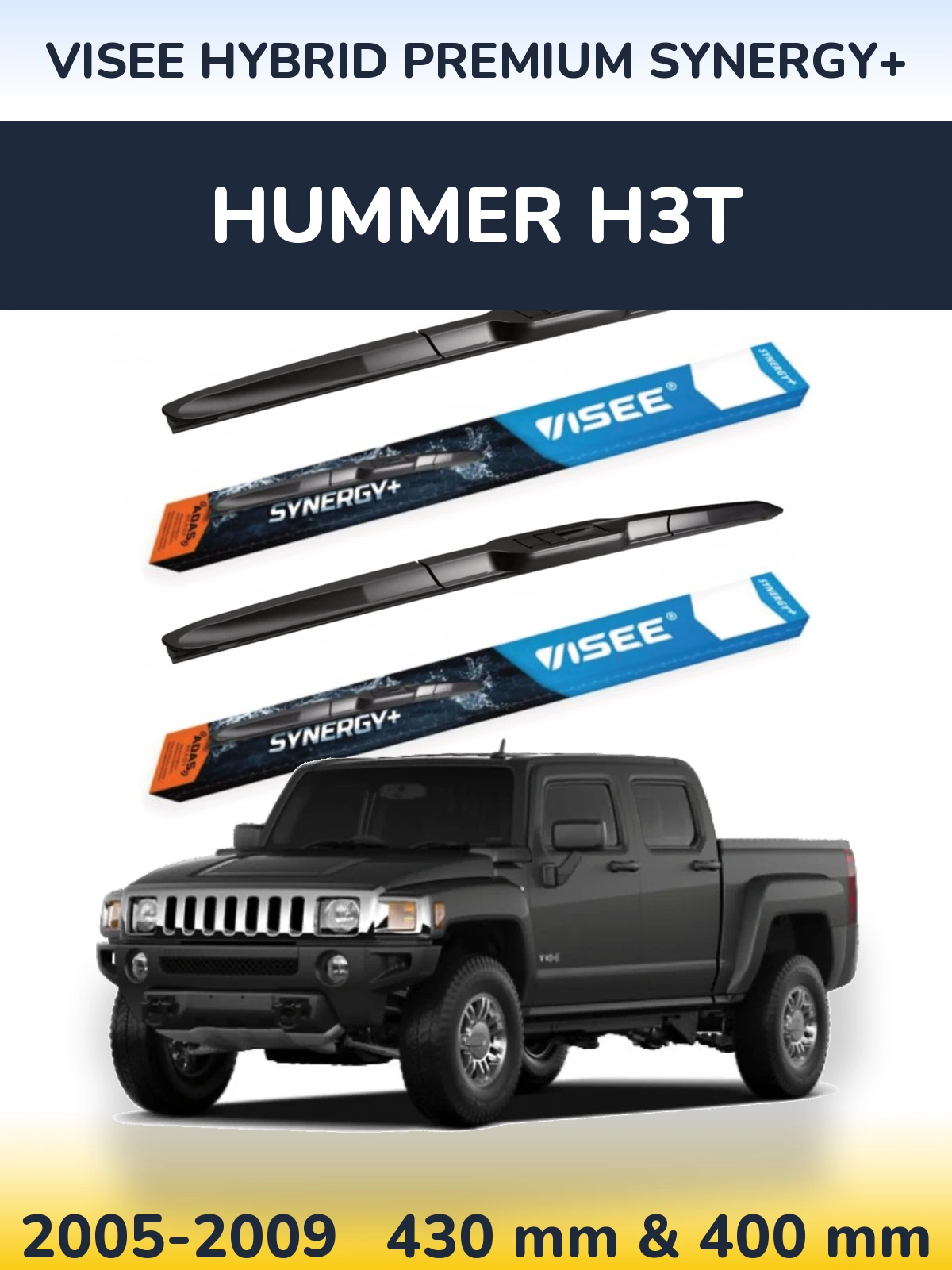Torkarblad VISEE HYBRID PREMIUM SYNERGY+ för Hummer H3T