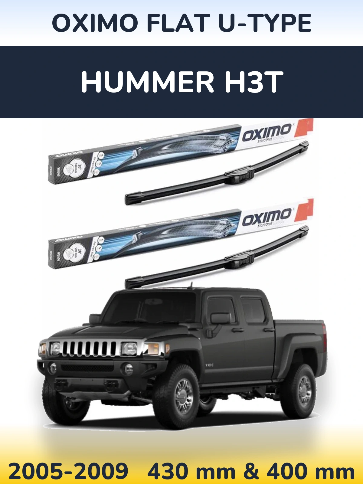 Torkarblad Oximo Flat U-type för Hummer H3T