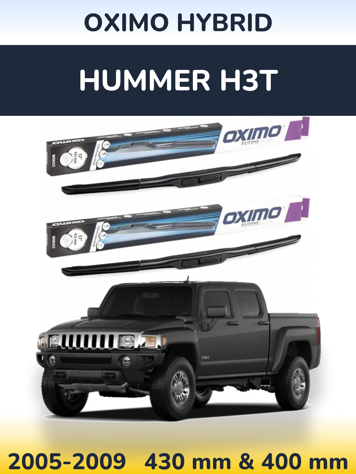 Torkarblad Oximo Hybrid för Hummer H3T