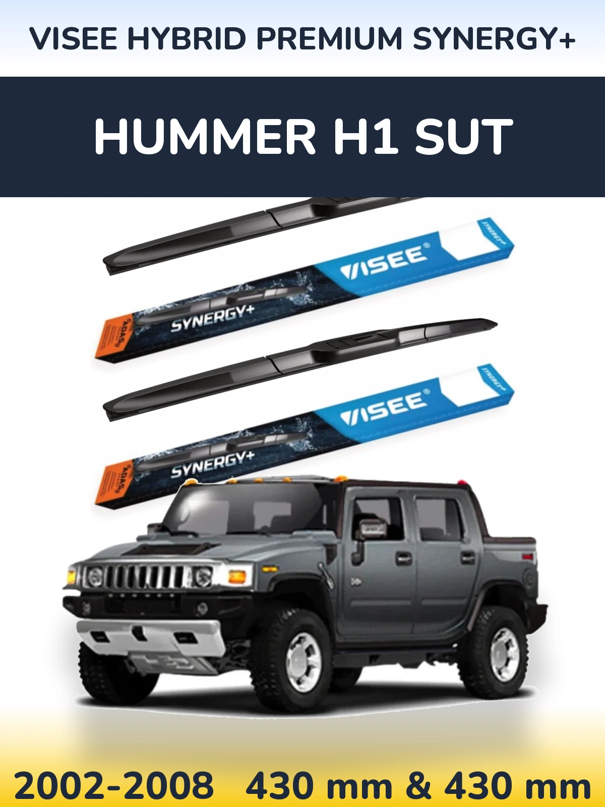 Torkarblad VISEE HYBRID PREMIUM SYNERGY+ för Hummer H1 SUT