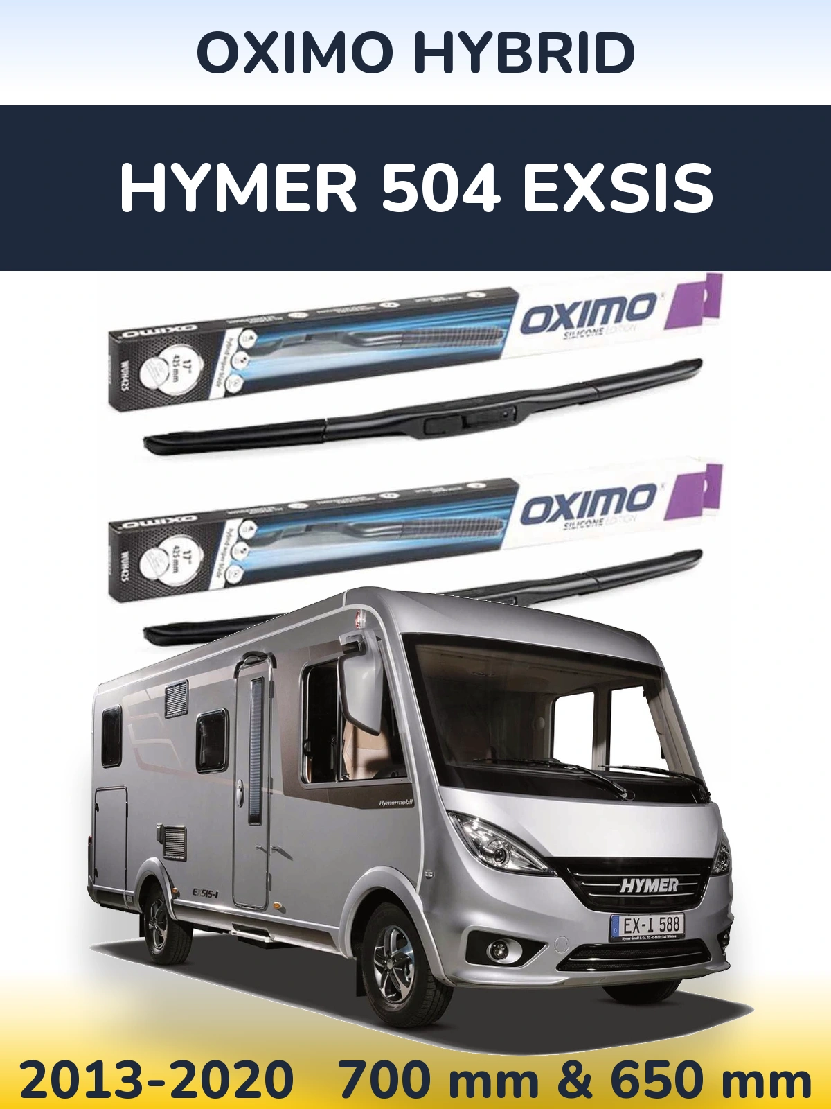 Torkarblad Oximo Hybrid för HYMER 504 EXSIS