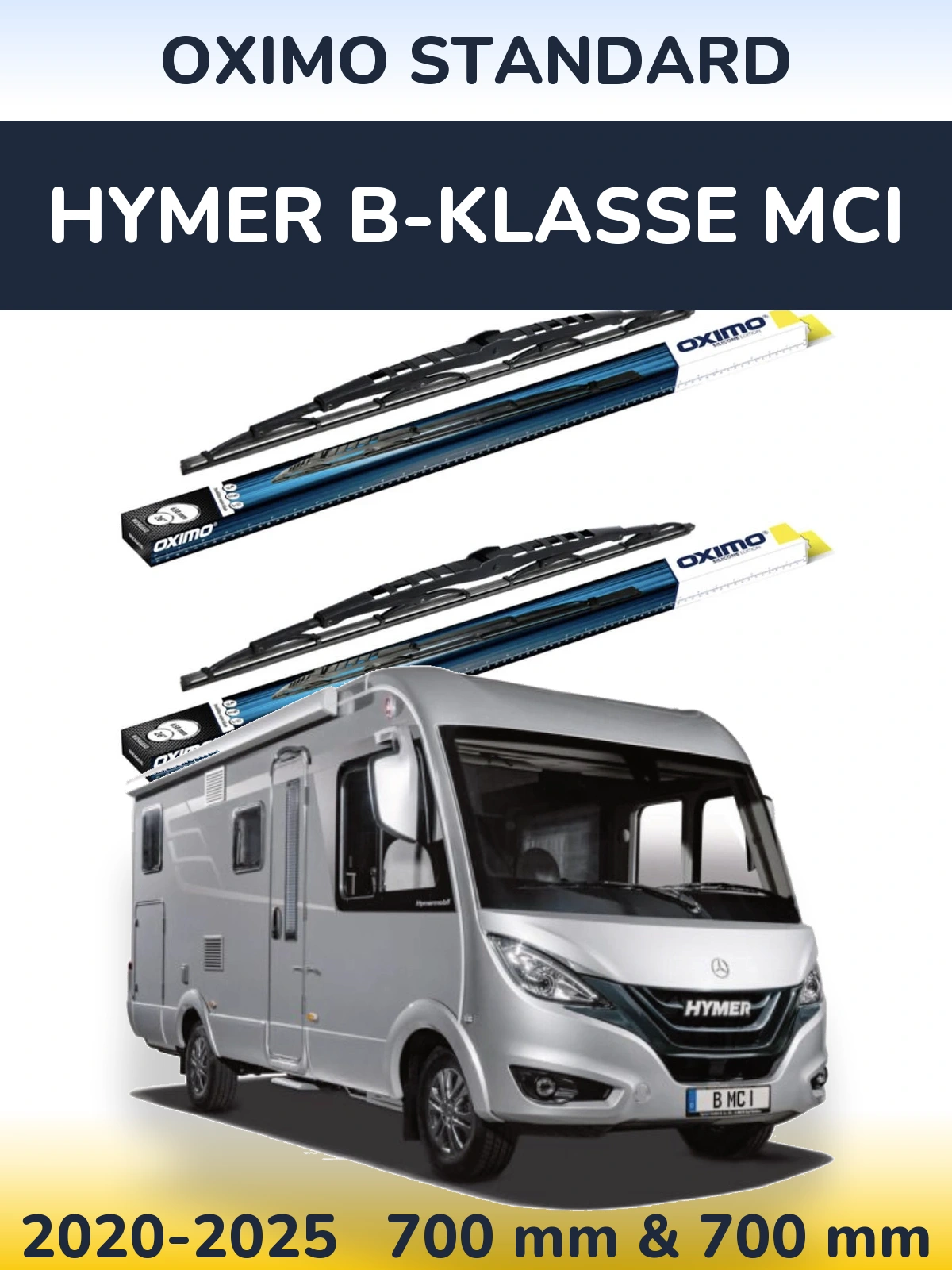 Torkarblad Oximo Standard för HYMER B-Klasse MCI