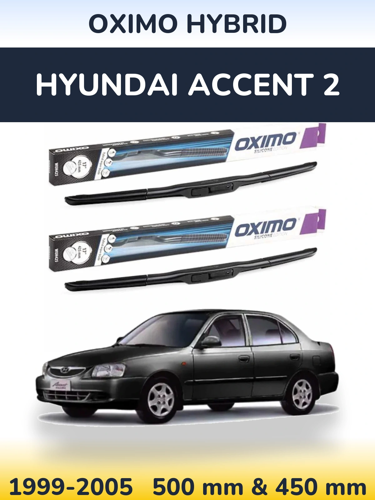 Torkarblad Oximo Hybrid för Hyundai Accent 2