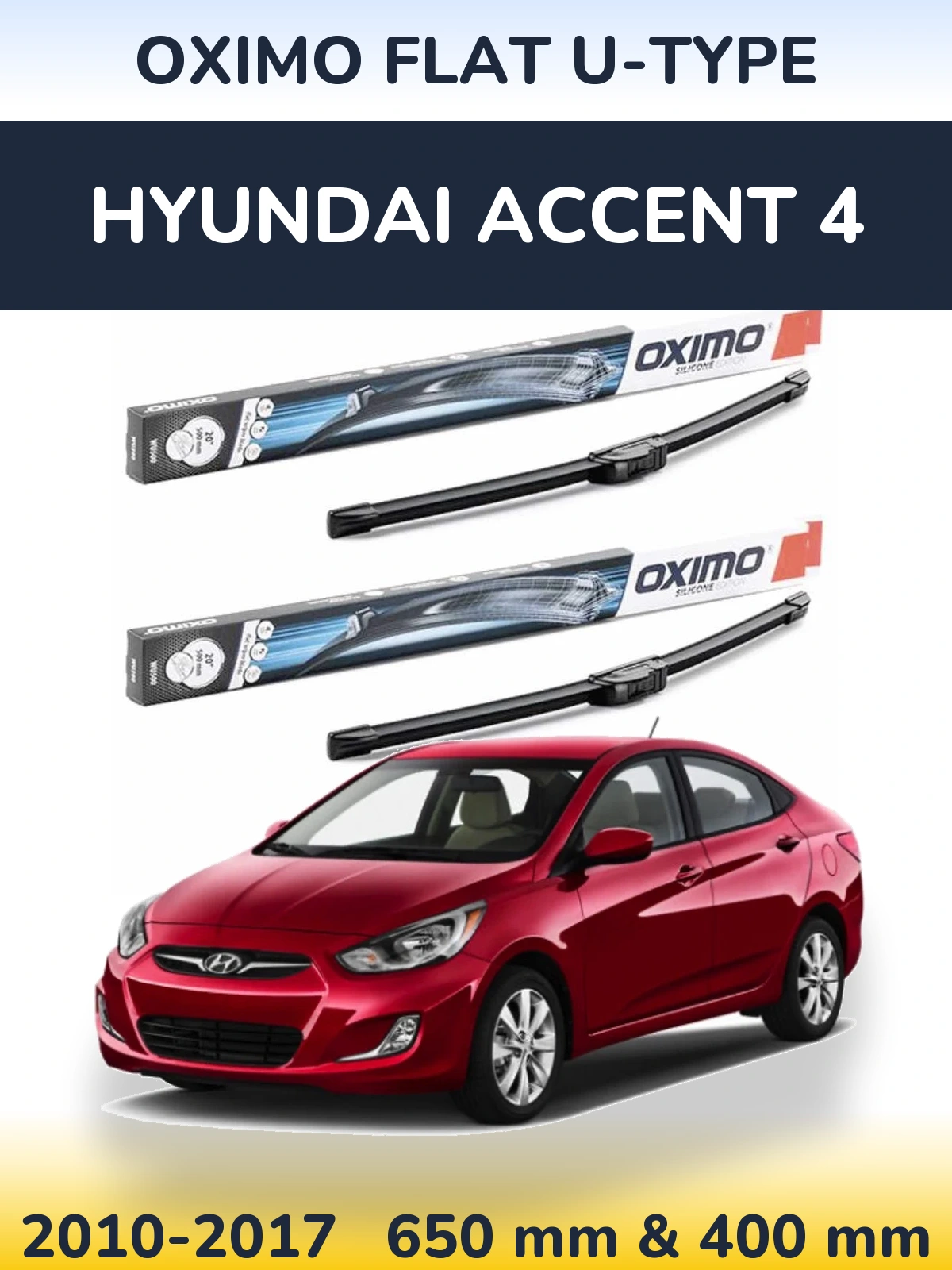 Torkarblad Oximo Flat U-type för Hyundai Accent 4