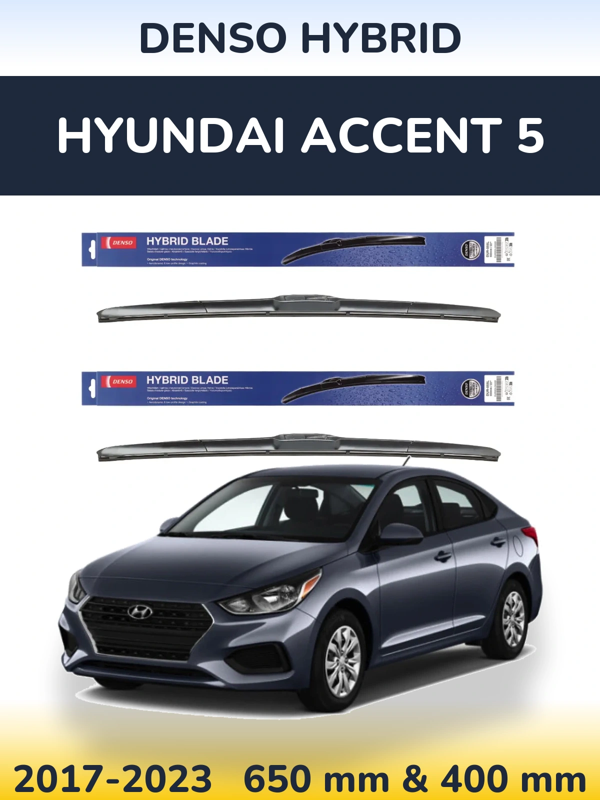 Torkarblad Denso Hybrid för Hyundai Accent 5
