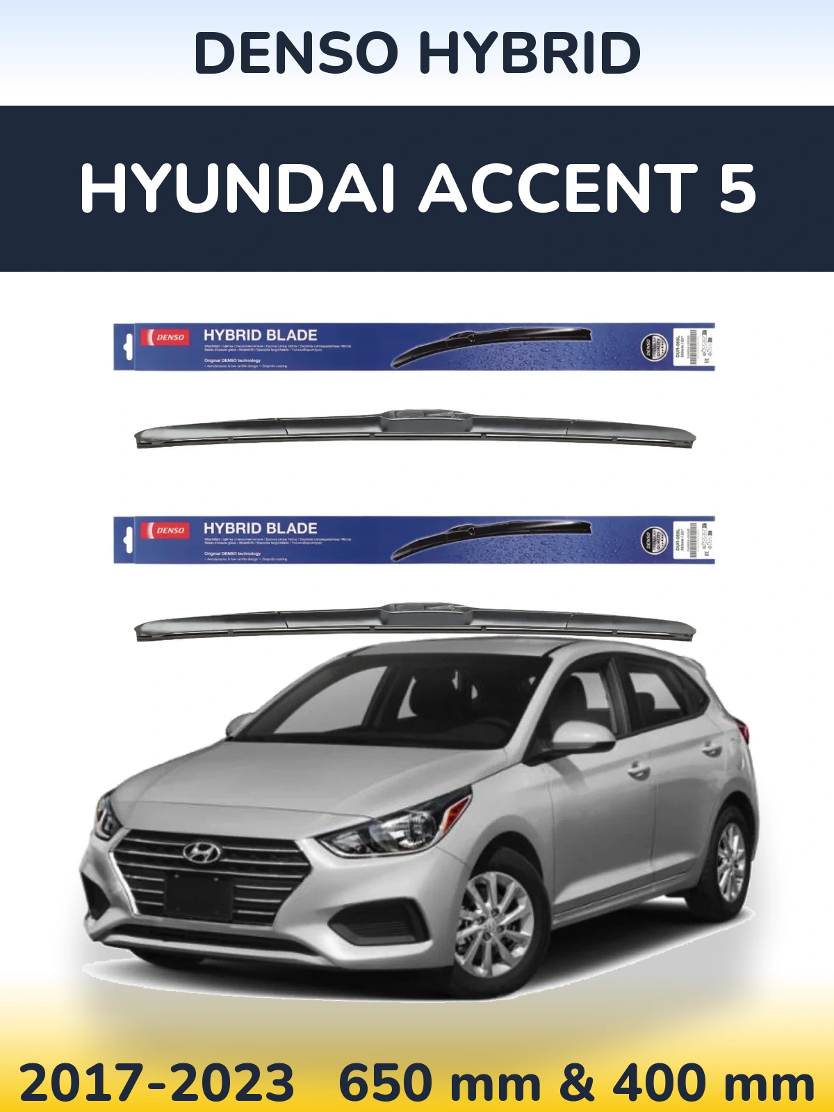 Torkarblad Denso Hybrid för Hyundai Accent 5