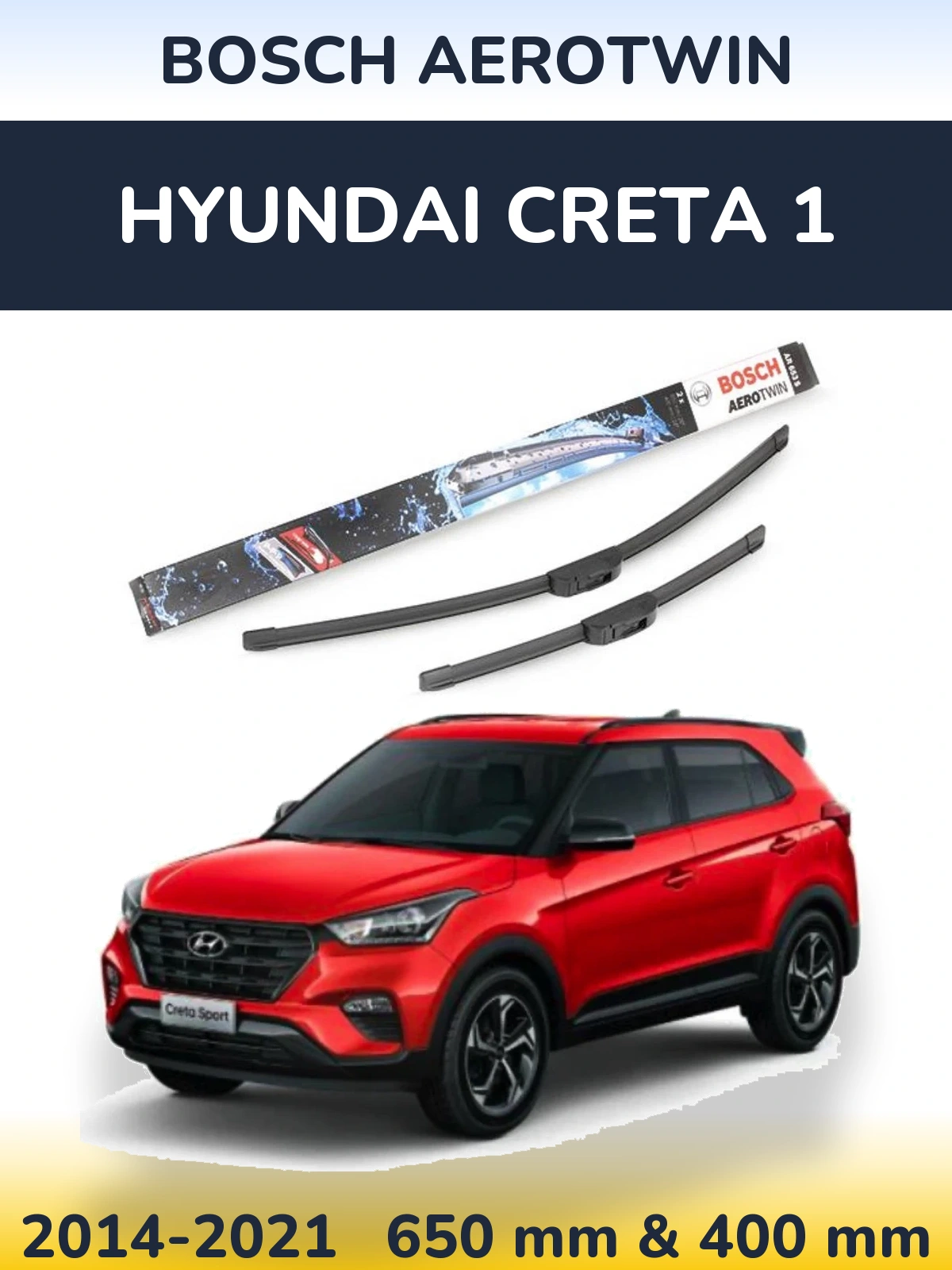 Torkarblad BOSCH AeroTwin för Hyundai Creta 1