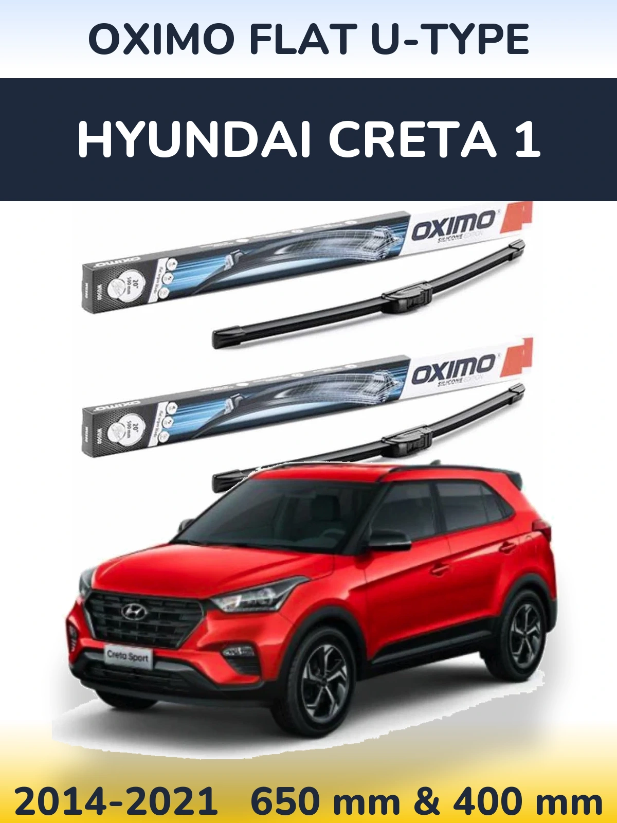 Torkarblad Oximo Flat U-type för Hyundai Creta 1
