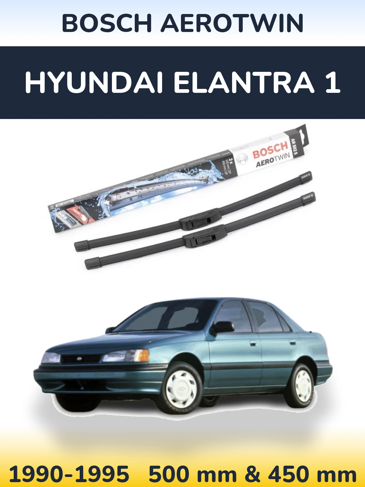 Torkarblad BOSCH AeroTwin för Hyundai Elantra 1