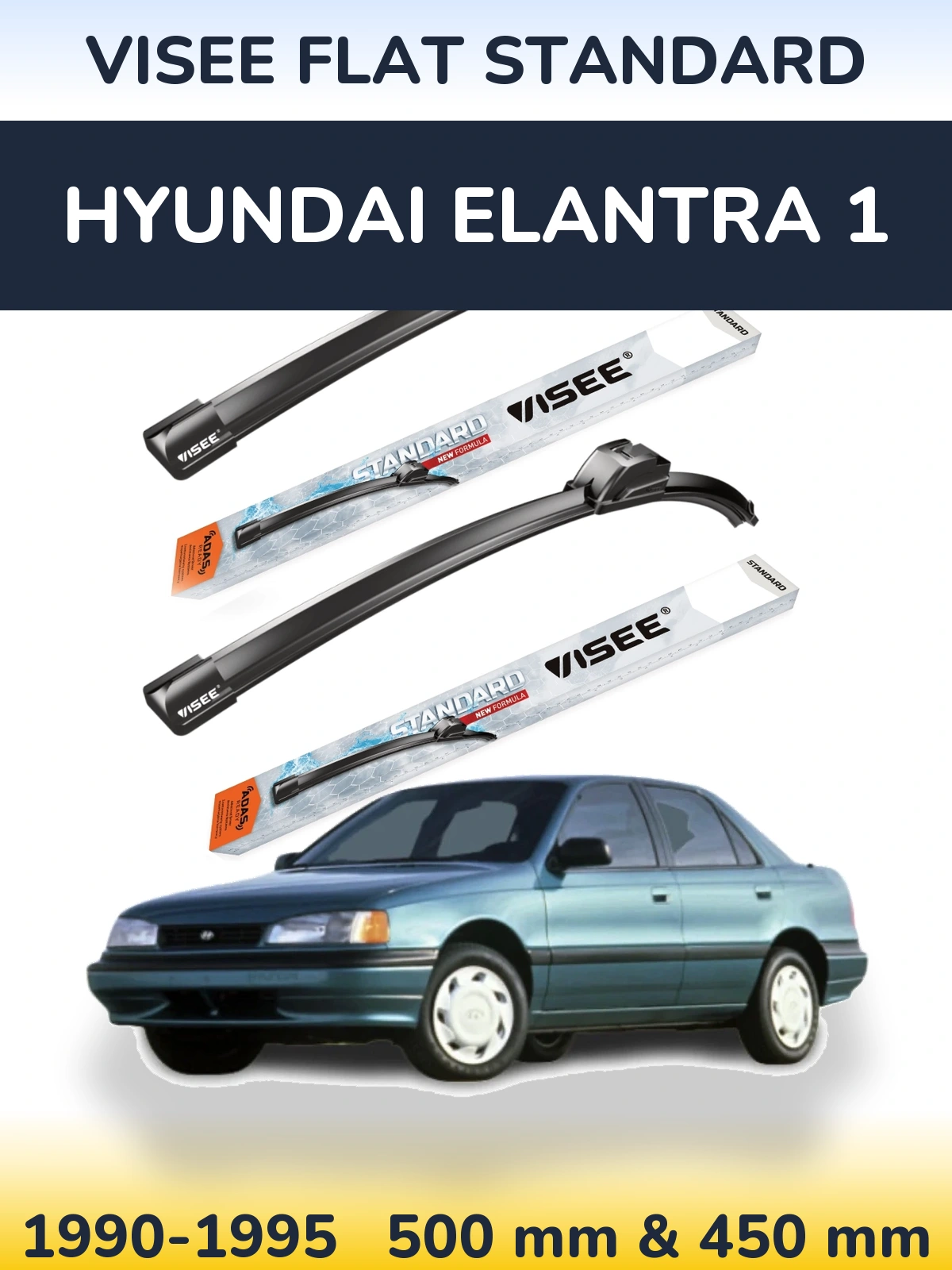 Torkarblad VISEE FLAT STANDARD för Hyundai Elantra 1