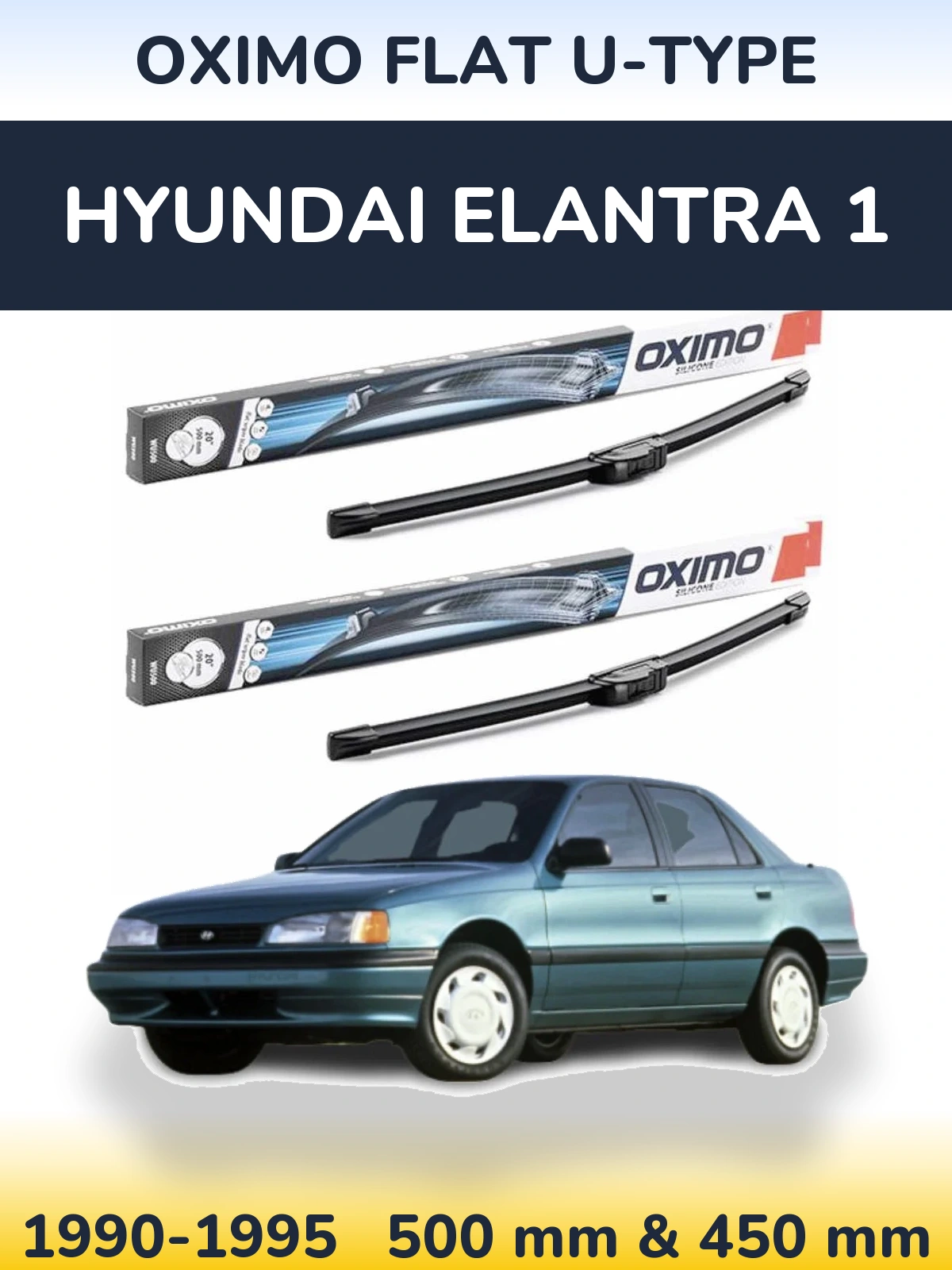 Torkarblad Oximo Flat U-type för Hyundai Elantra 1