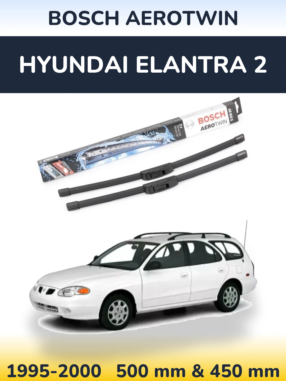 Torkarblad BOSCH AeroTwin för Hyundai Elantra 2