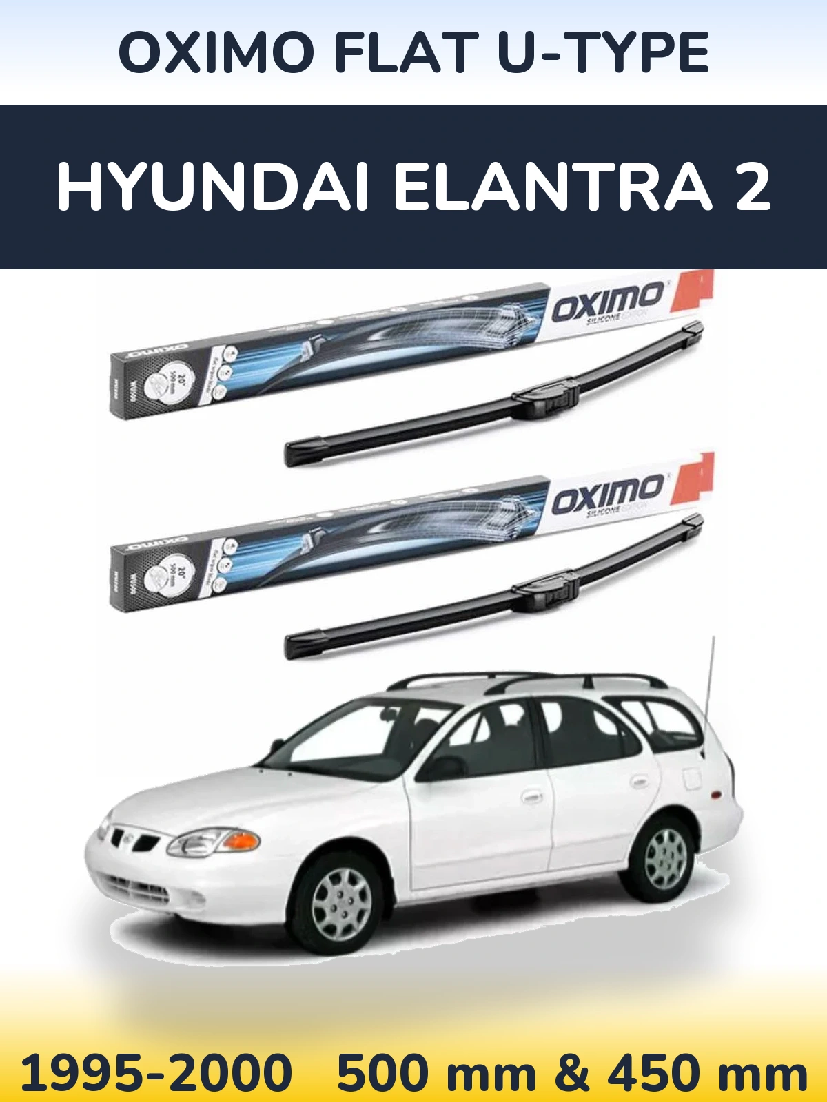 Torkarblad Oximo Flat U-type för Hyundai Elantra 2