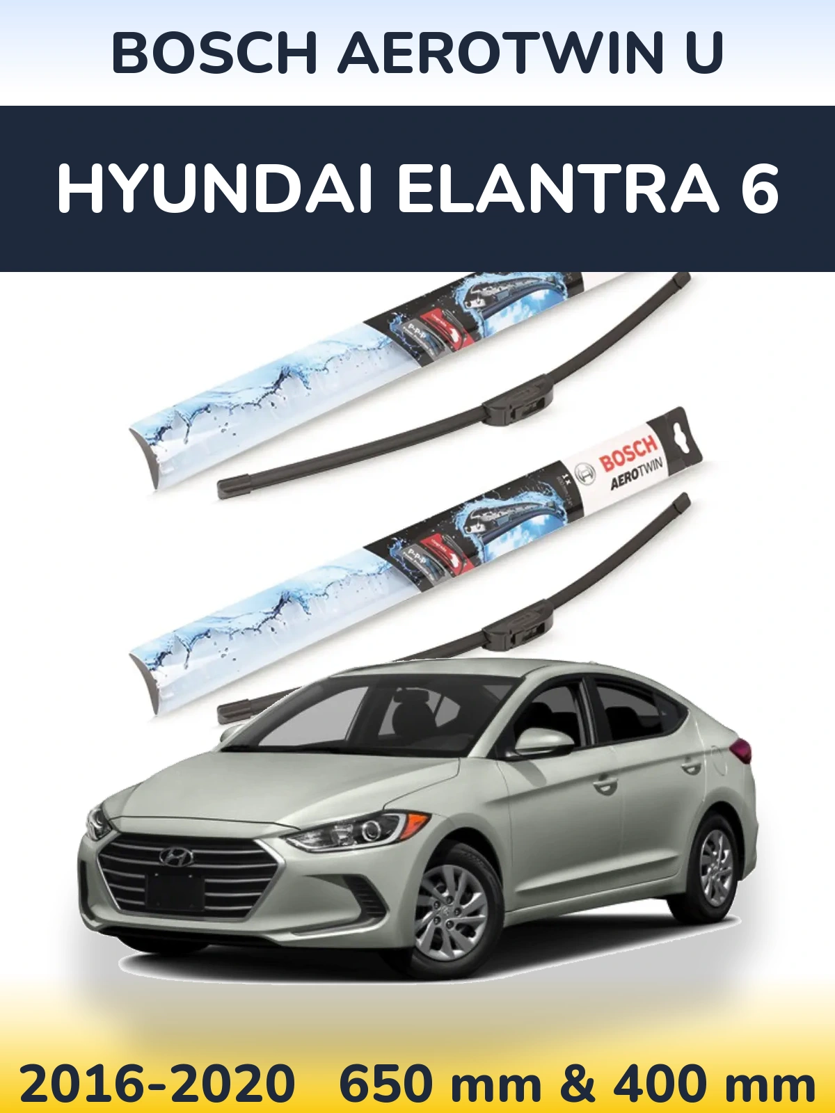 Torkarblad BOSCH AeroTwin U för Hyundai Elantra 6