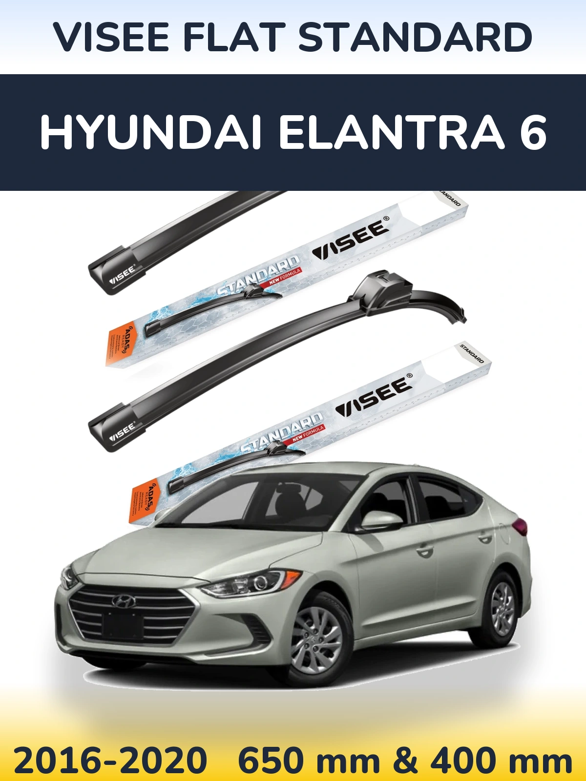 Torkarblad VISEE FLAT STANDARD för Hyundai Elantra 6