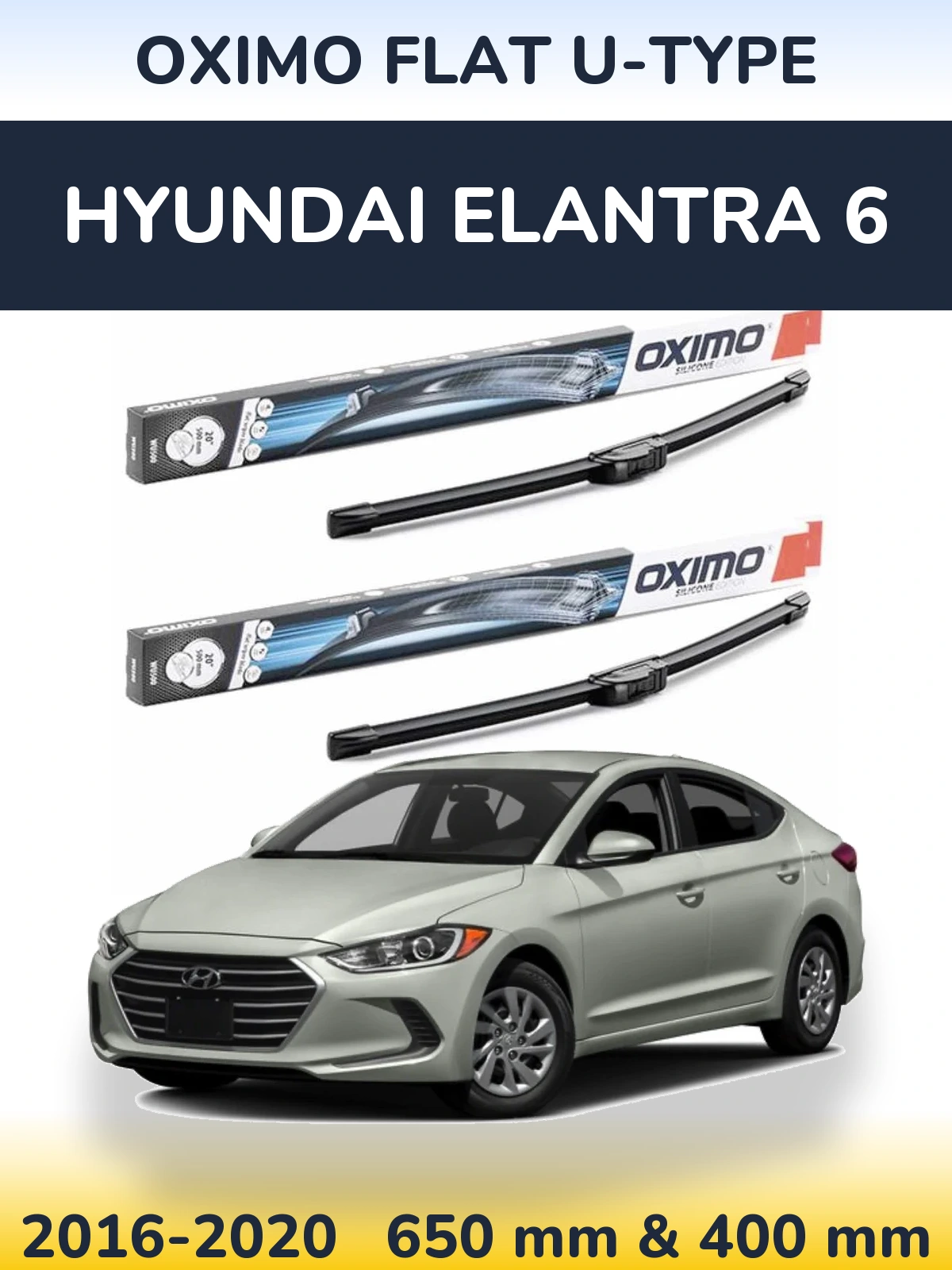 Torkarblad Oximo Flat U-type för Hyundai Elantra 6