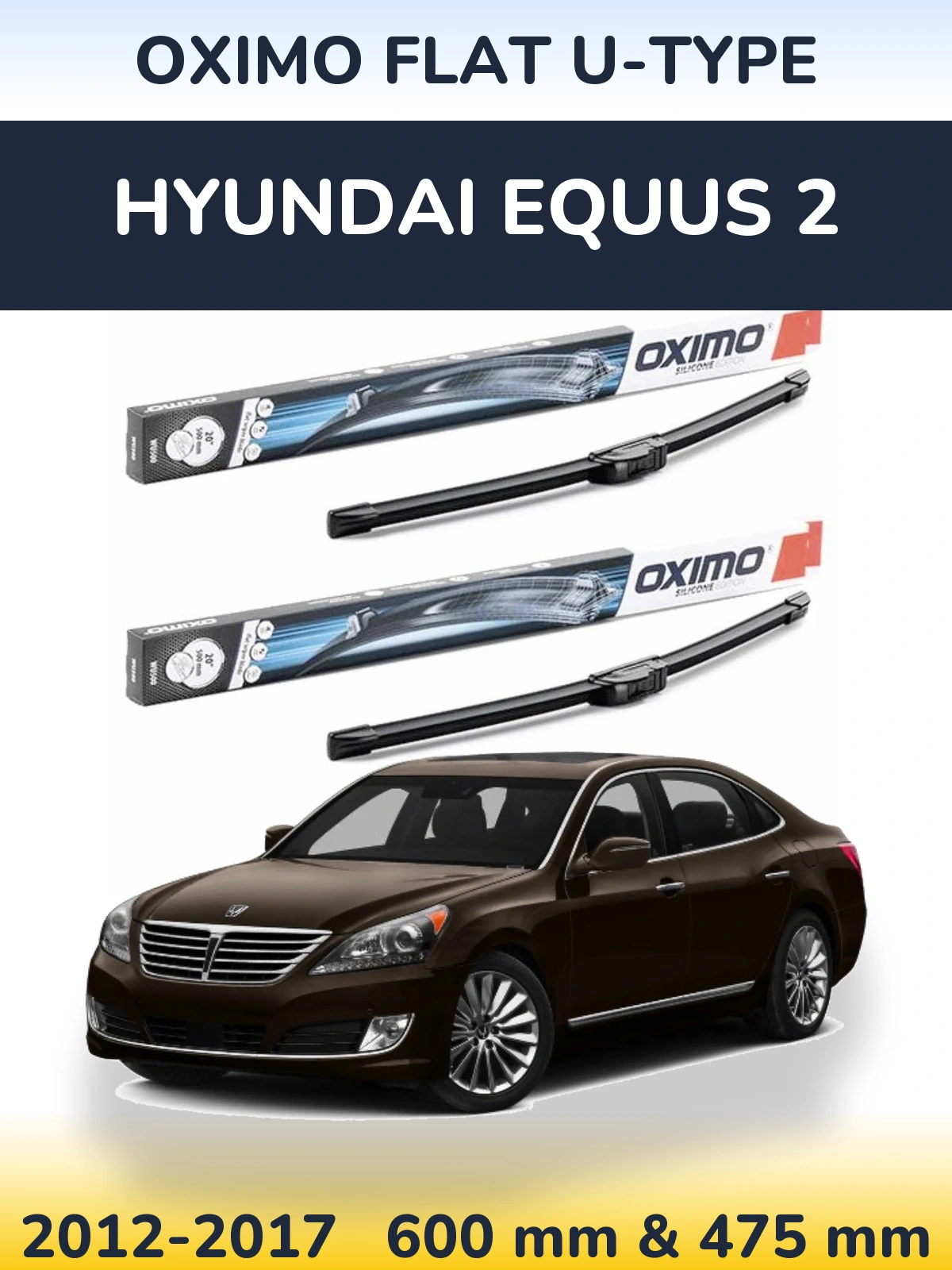 Torkarblad Oximo Flat U-type för Hyundai Equus 2