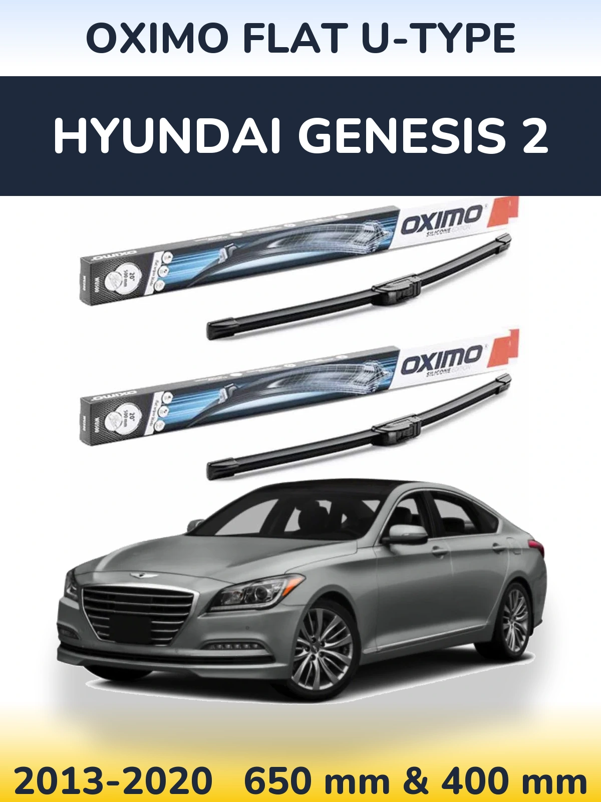 Torkarblad Oximo Flat U-type för Hyundai Genesis 2