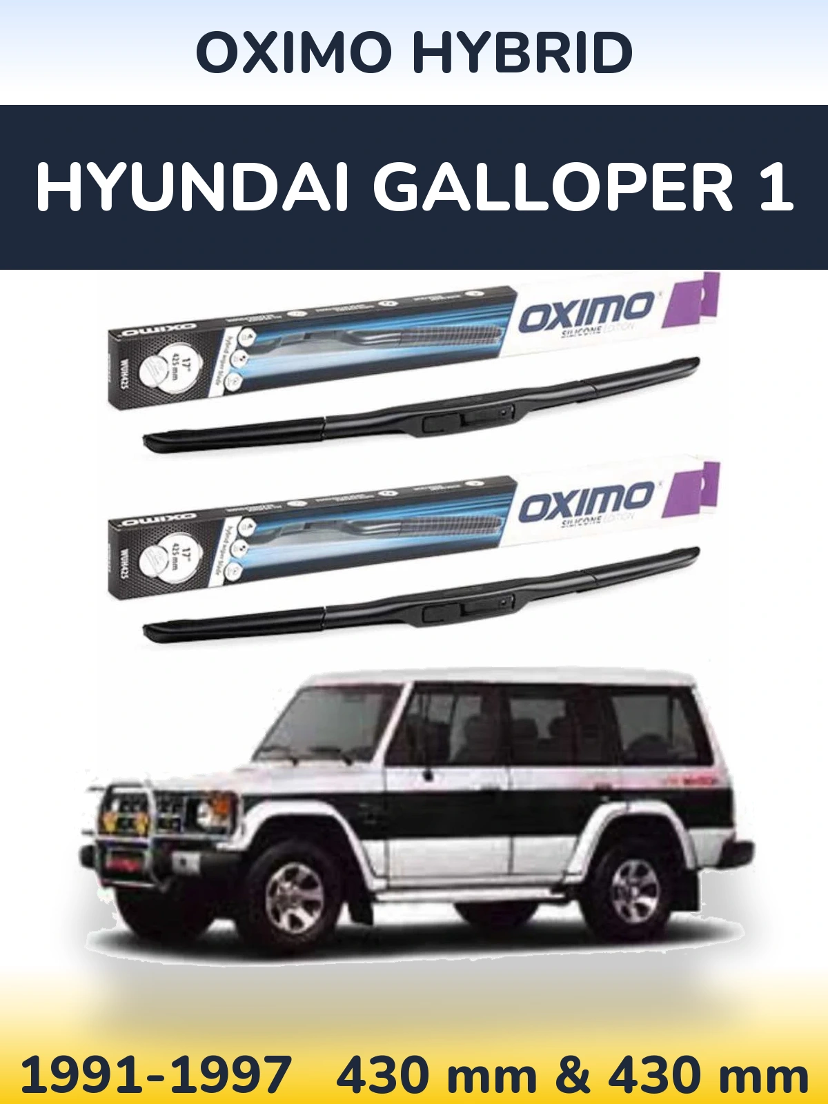 Torkarblad Oximo Hybrid för Hyundai Galloper 1