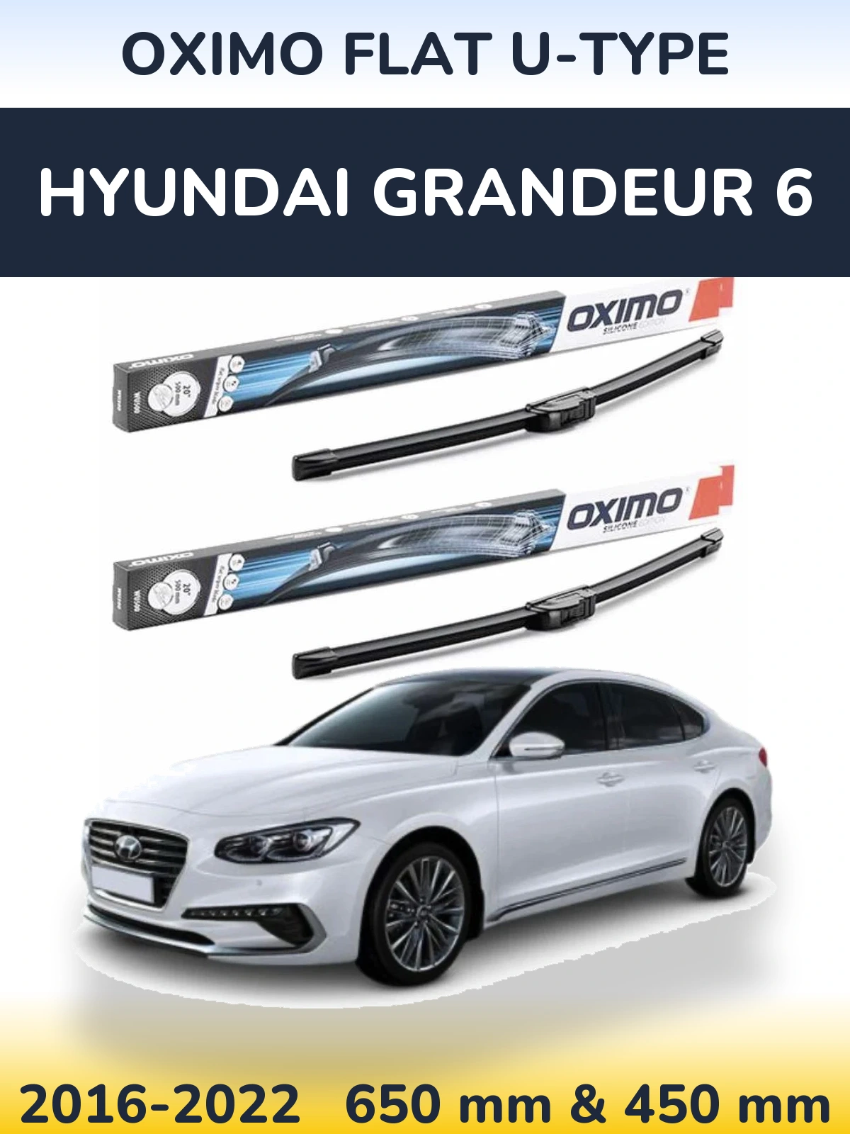 Torkarblad Oximo Flat U-type för Hyundai Grandeur 6