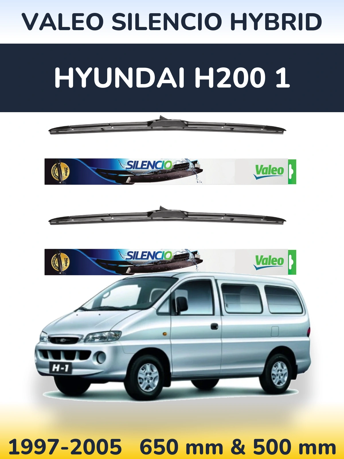 Torkarblad Valeo Silencio Hybrid för Hyundai H200 1