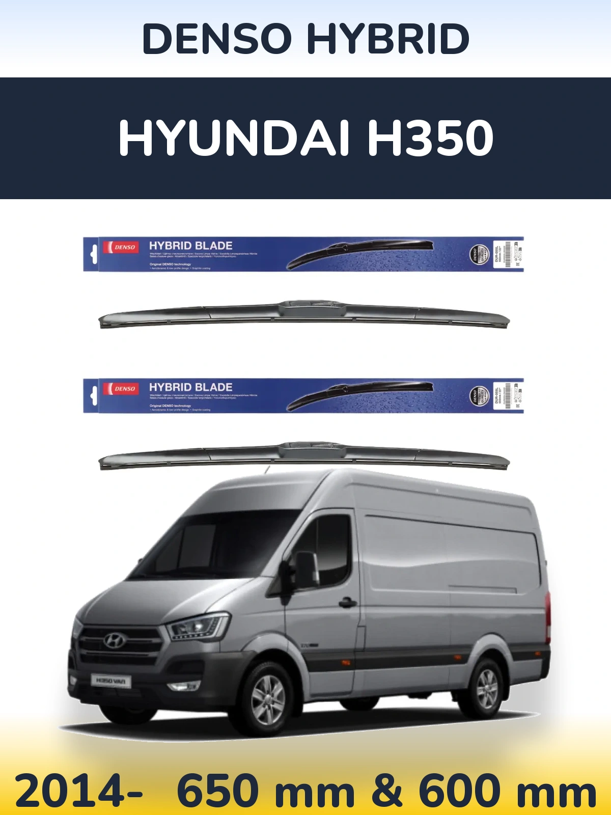 Torkarblad Denso Hybrid för Hyundai H350