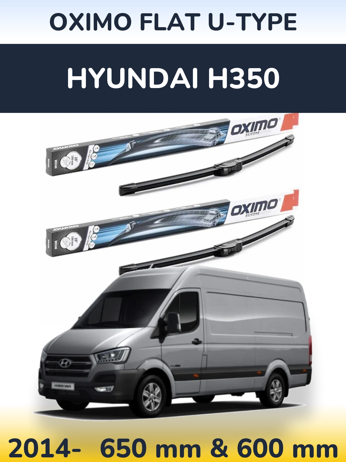 Torkarblad Oximo Flat U-type för Hyundai H350