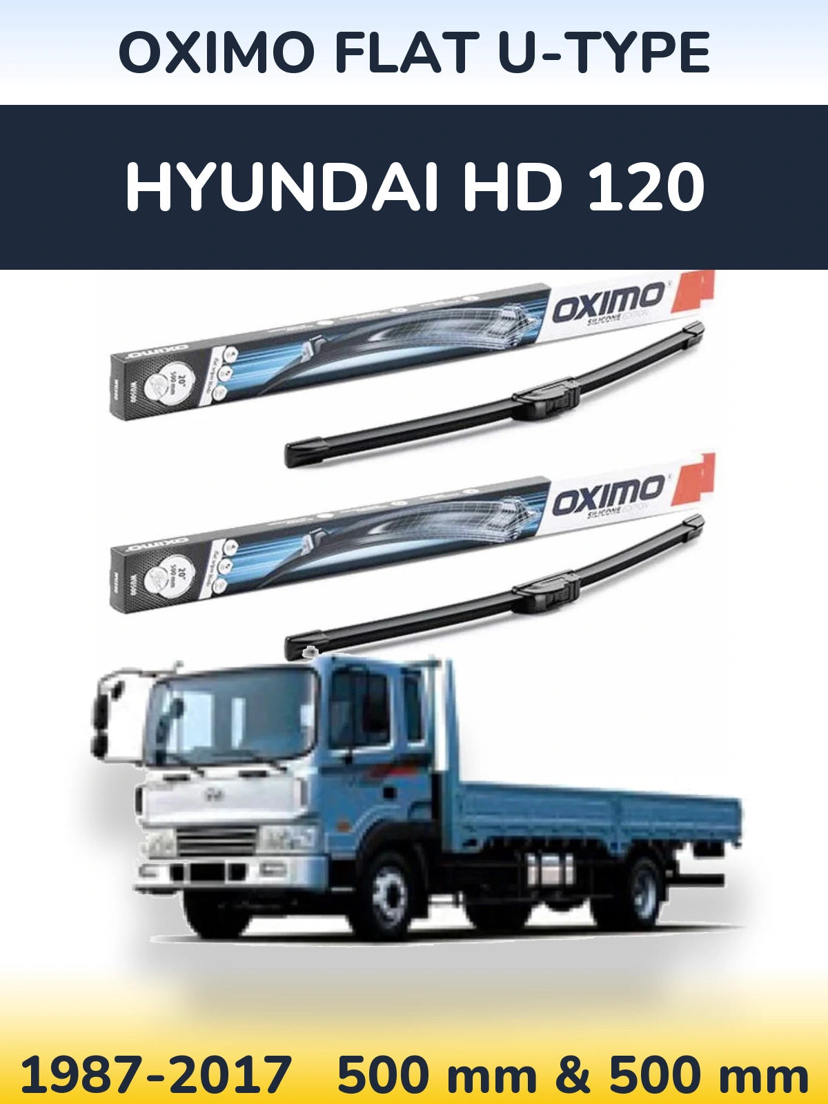 Torkarblad Oximo Flat U-type för Hyundai HD 120
