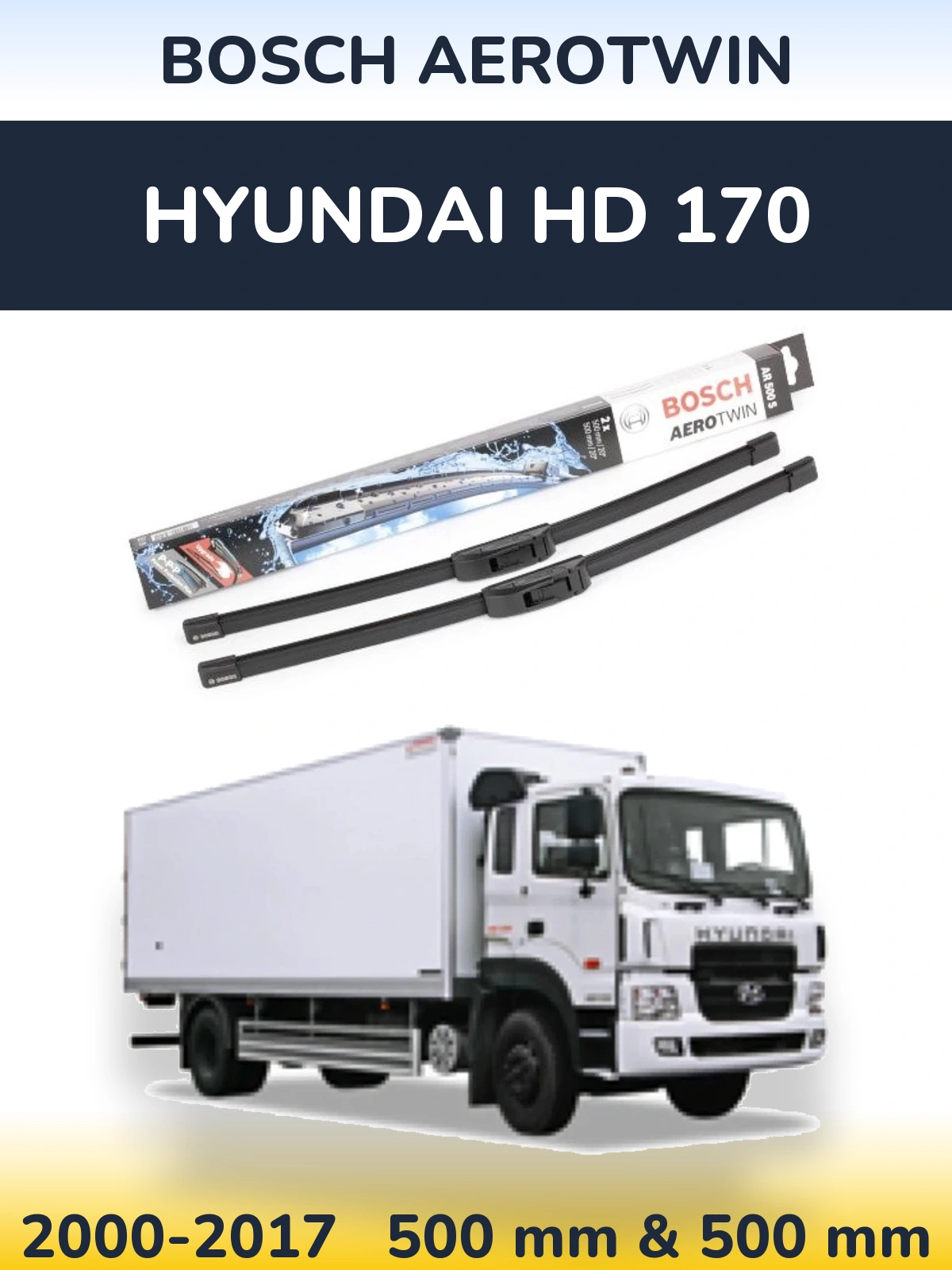 Torkarblad BOSCH AeroTwin för Hyundai HD 170