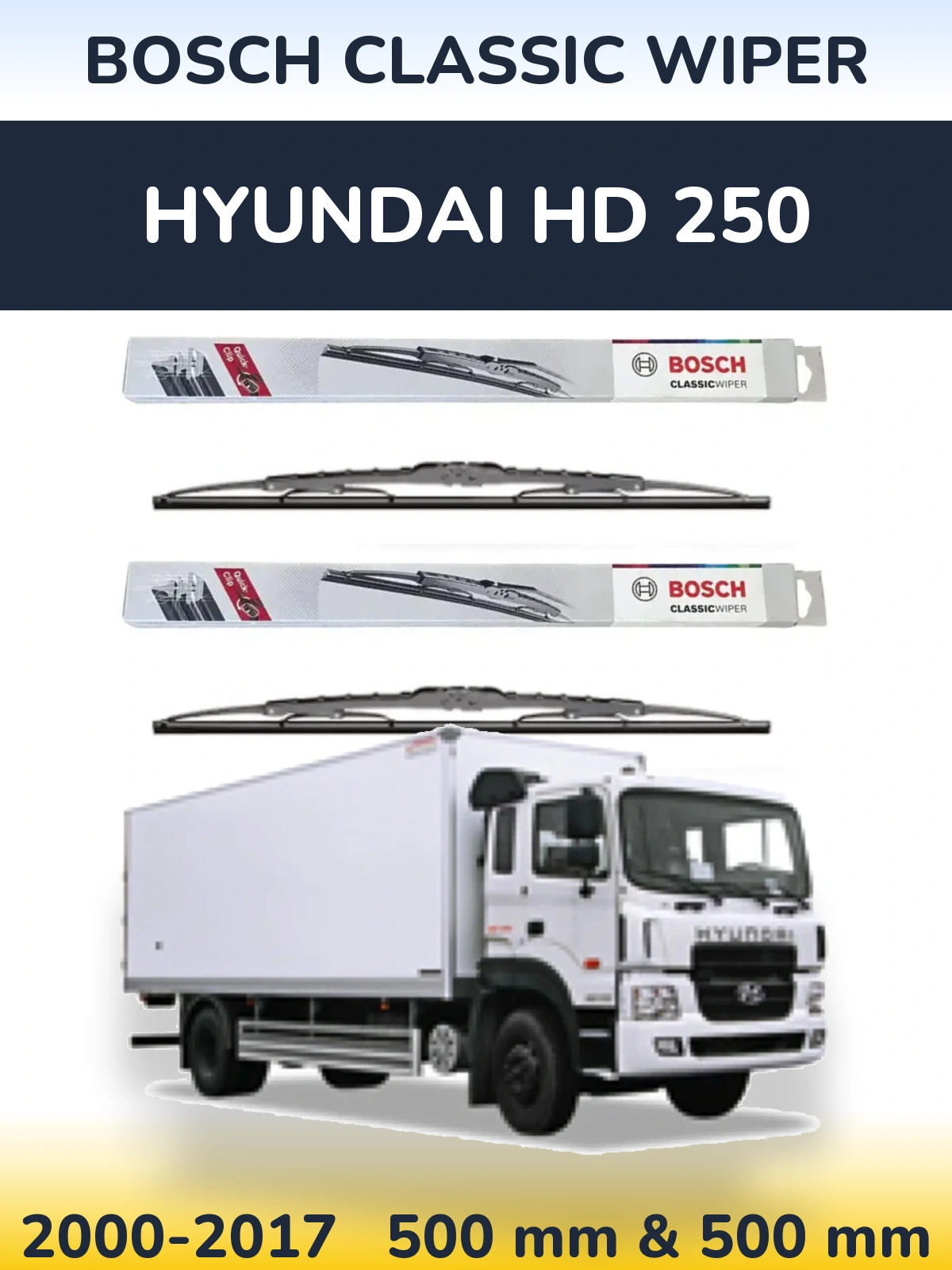 Torkarblad BOSCH Classic Wiper för Hyundai HD 250