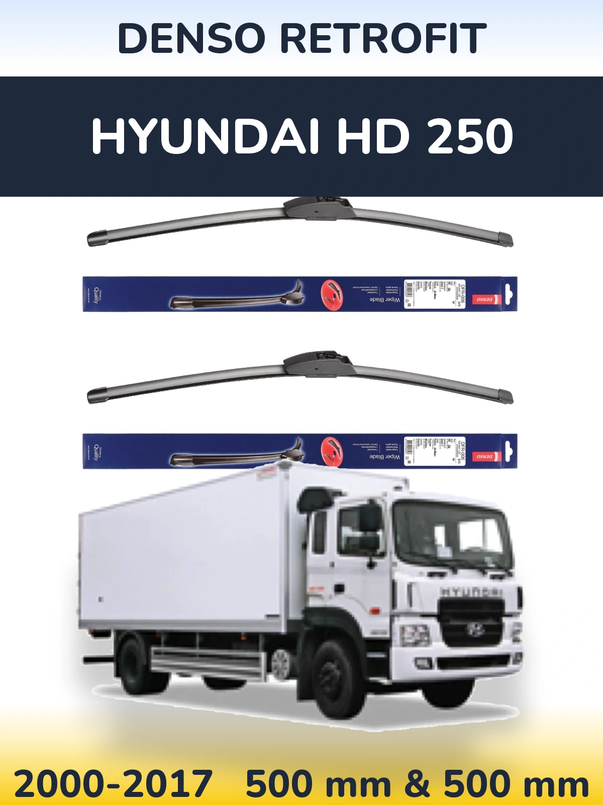 Torkarblad Denso Retrofit för Hyundai HD 250