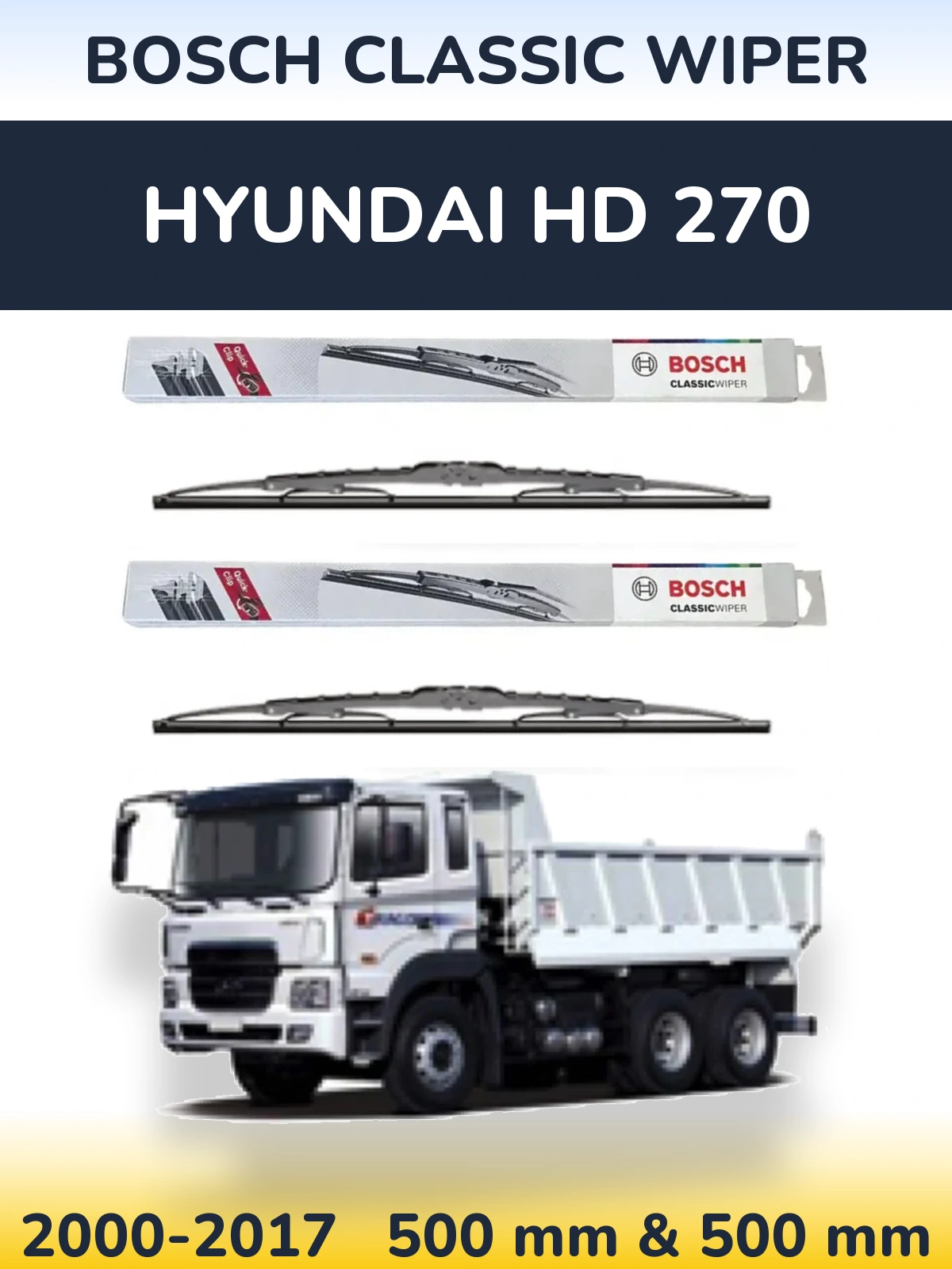 Torkarblad BOSCH Classic Wiper för Hyundai HD 270