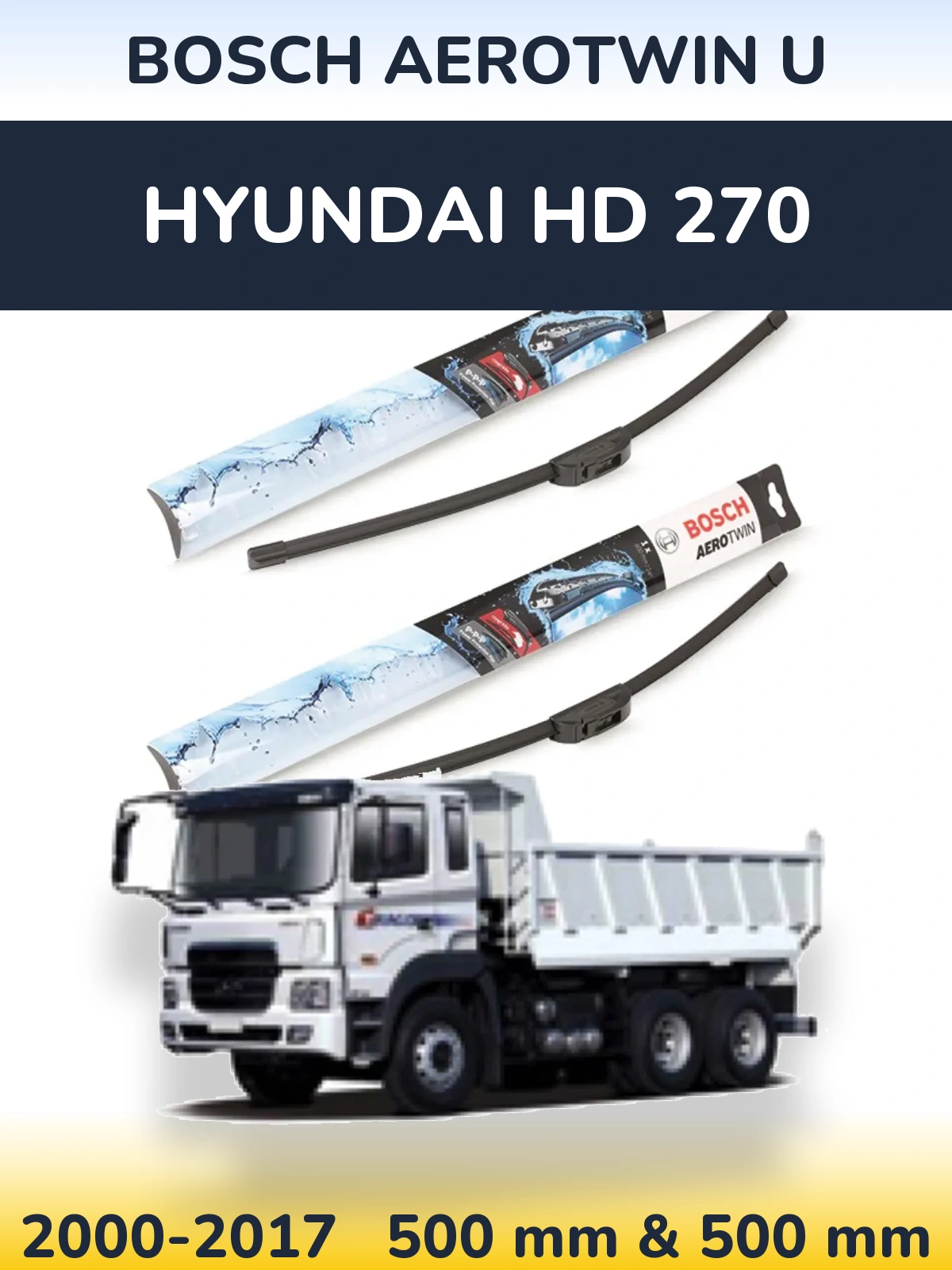 Torkarblad BOSCH AeroTwin U för Hyundai HD 270