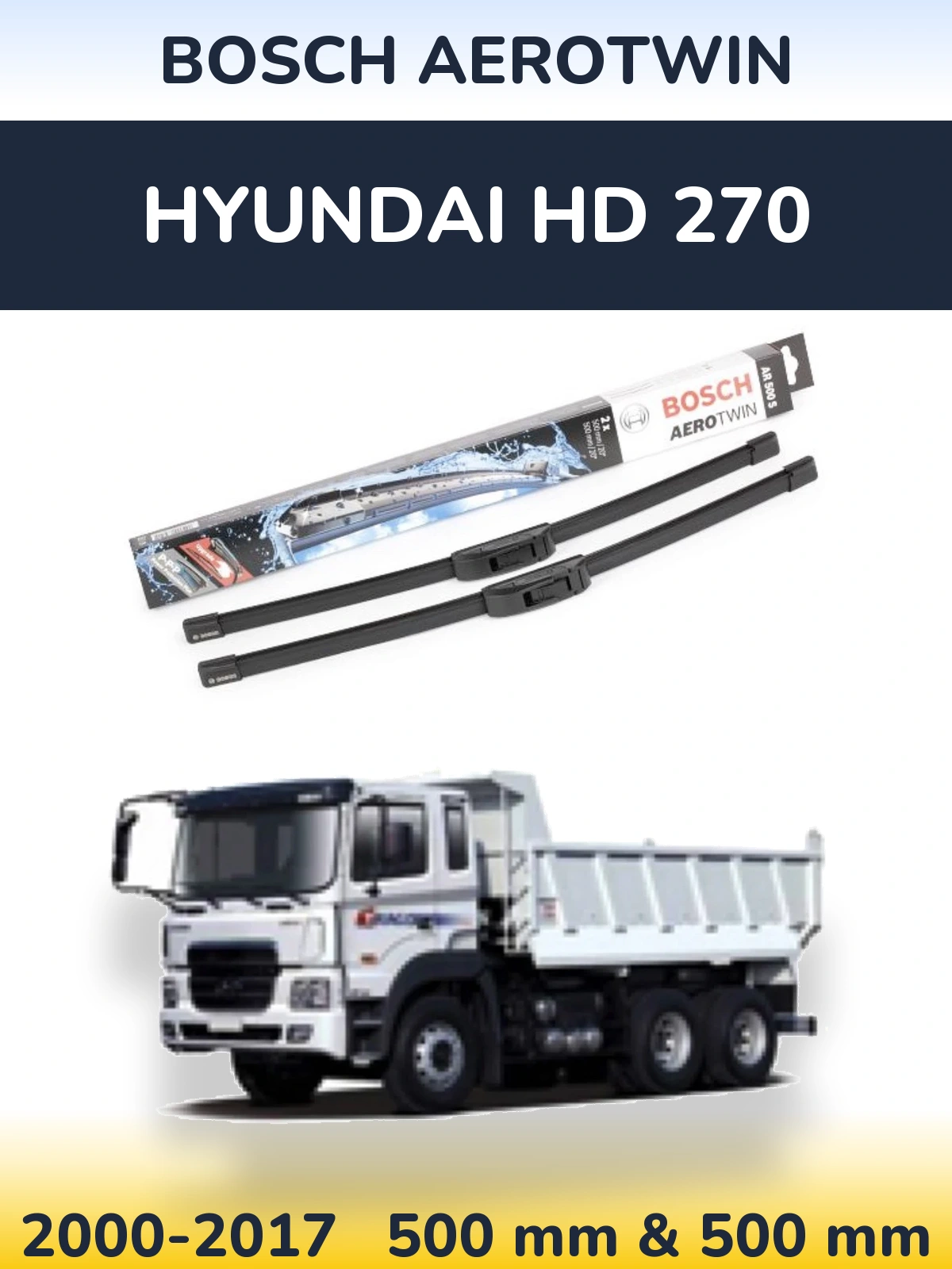 Torkarblad BOSCH AeroTwin för Hyundai HD 270