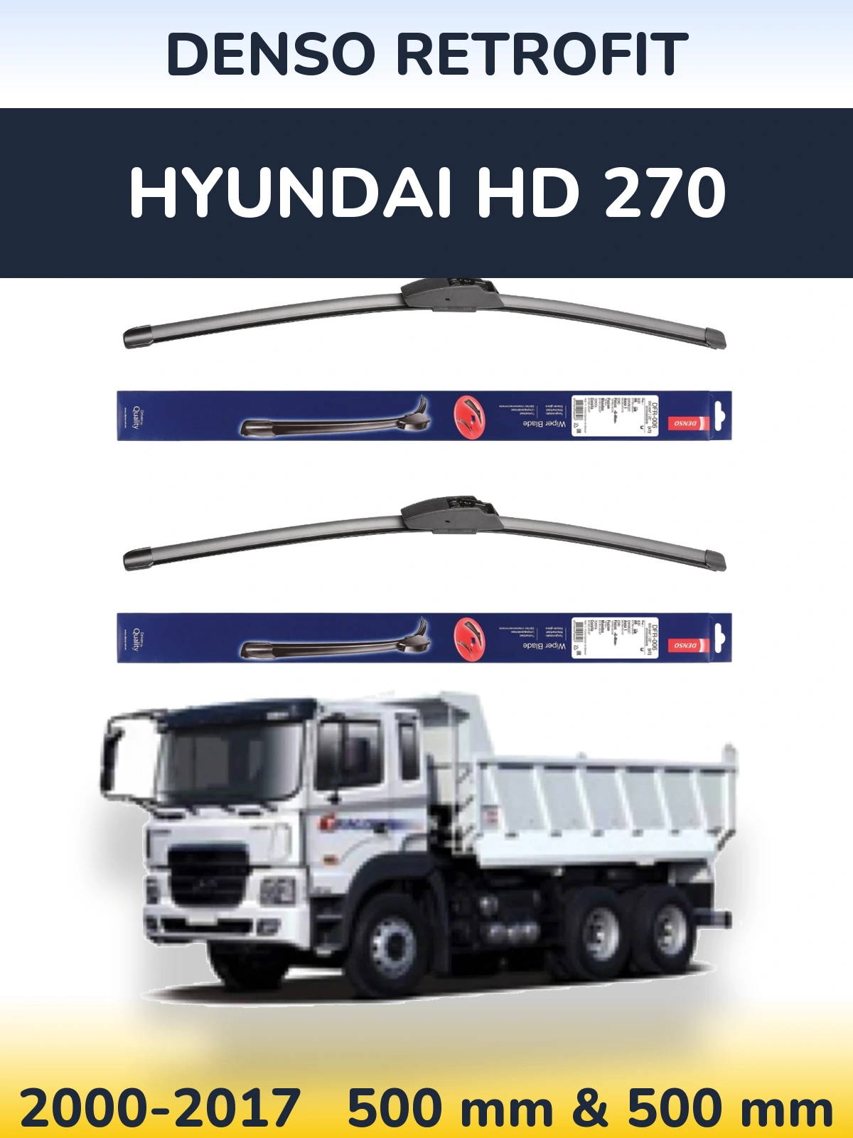 Torkarblad Denso Retrofit för Hyundai HD 270