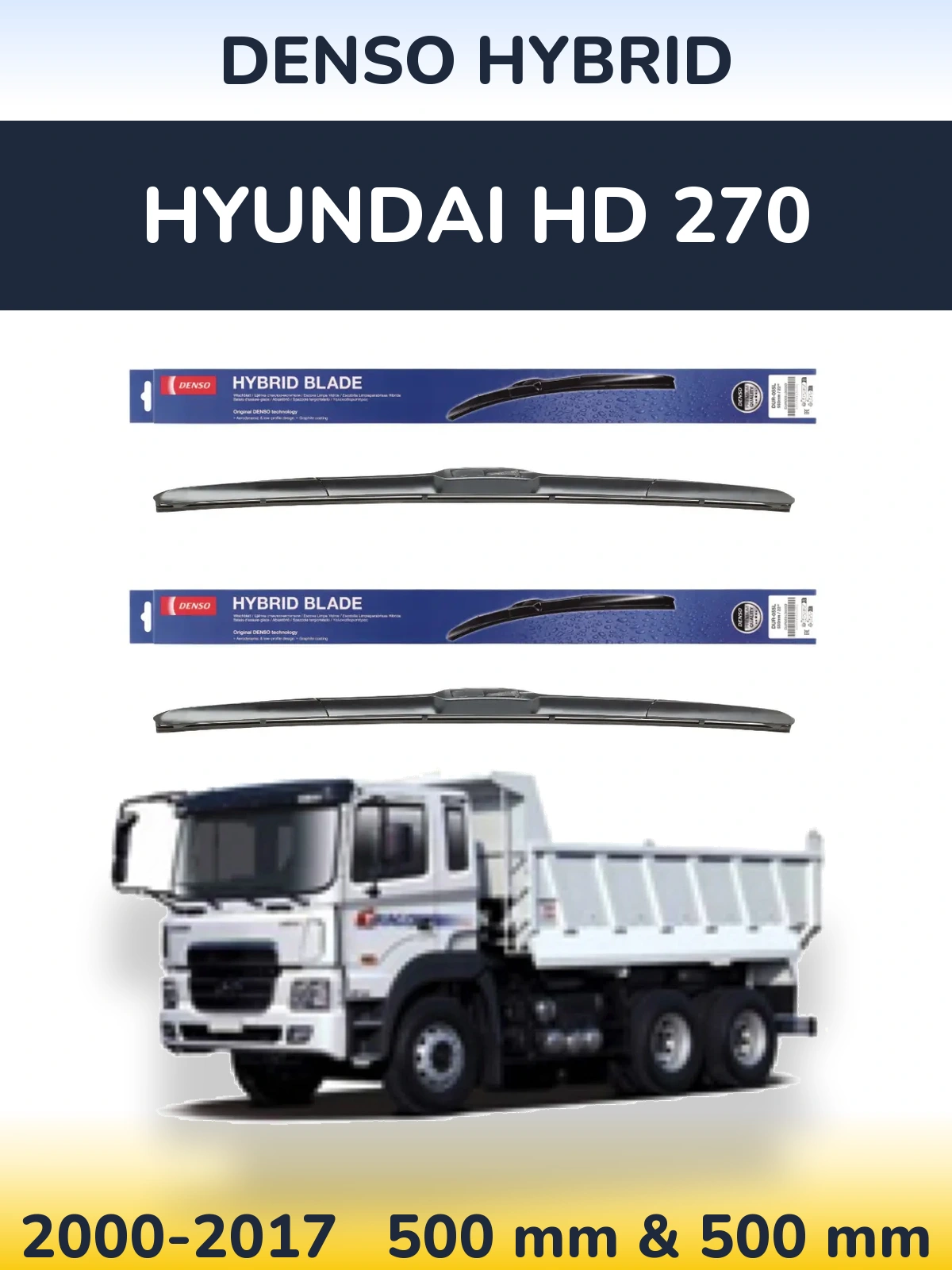 Torkarblad Denso Hybrid för Hyundai HD 270