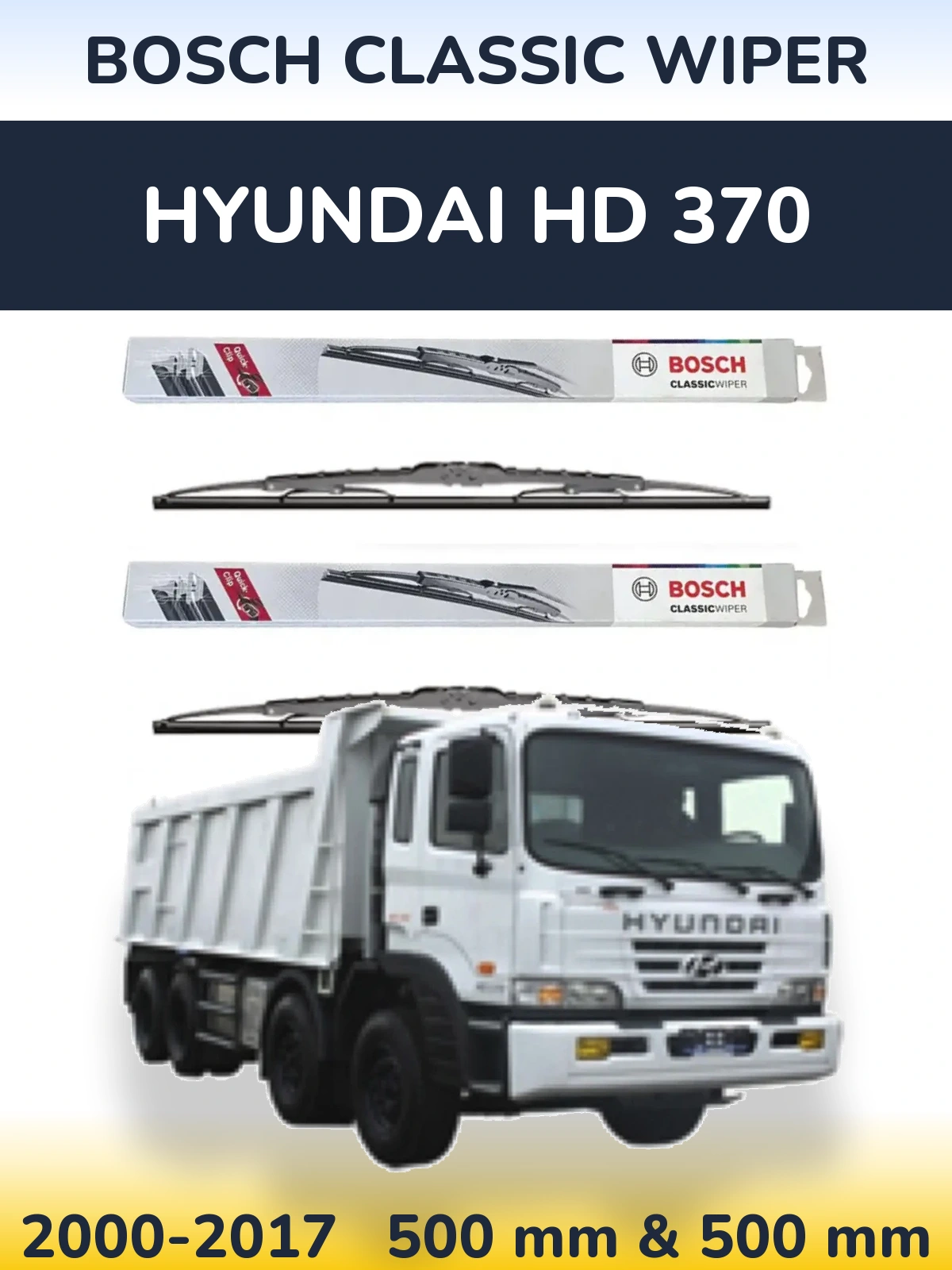 Torkarblad BOSCH Classic Wiper för Hyundai HD 370