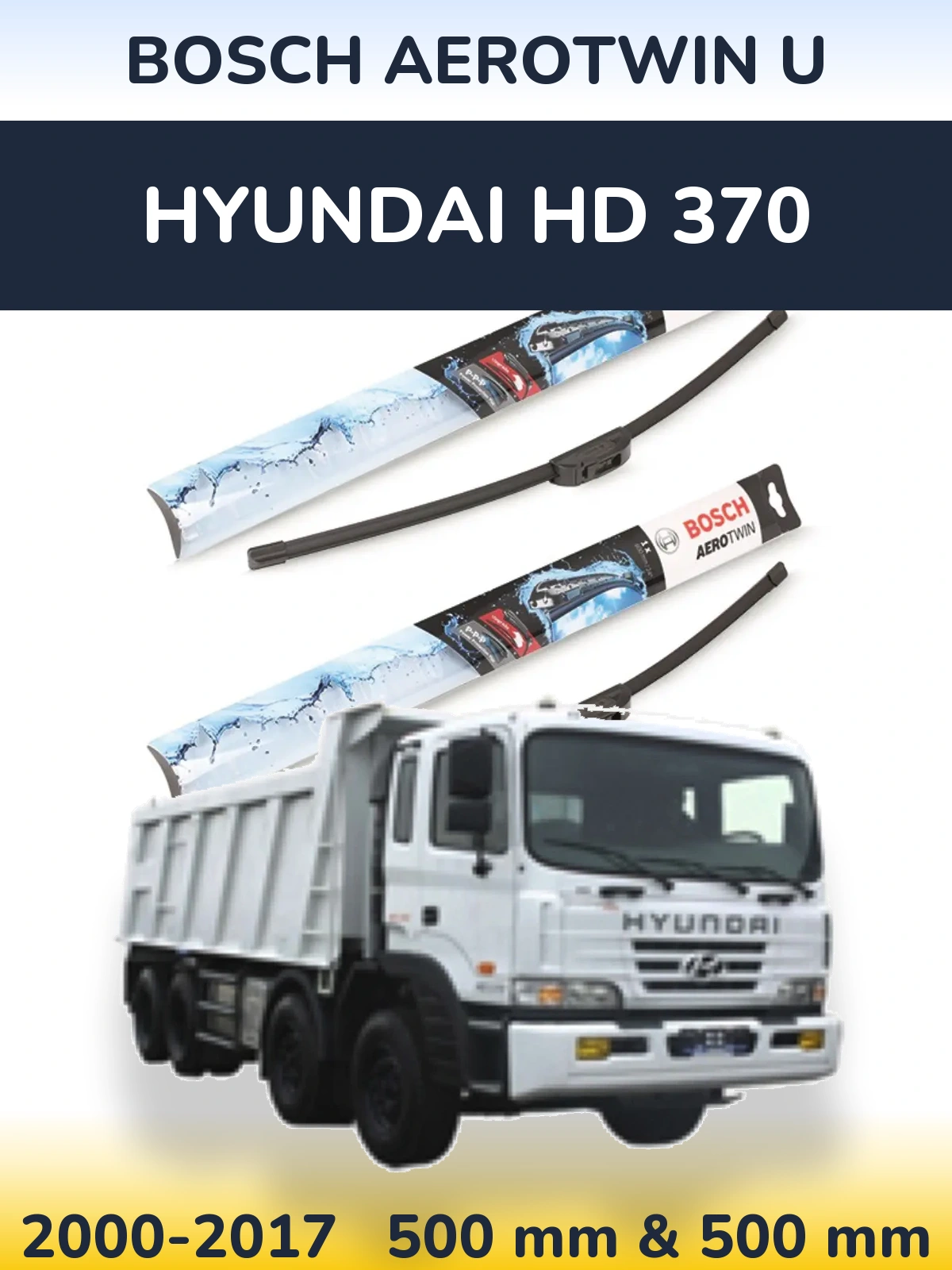 Torkarblad BOSCH AeroTwin U för Hyundai HD 370