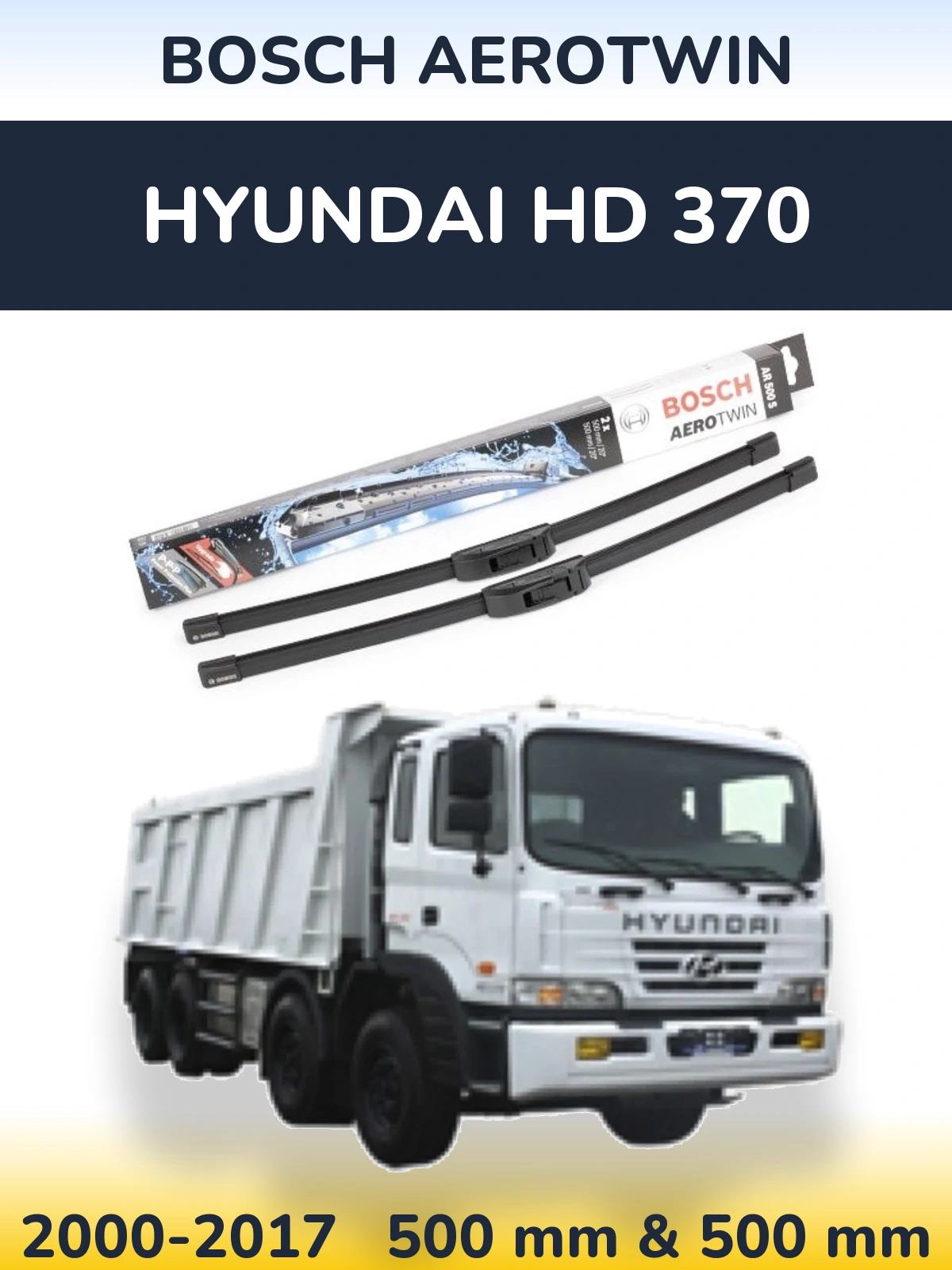 Torkarblad BOSCH AeroTwin för Hyundai HD 370