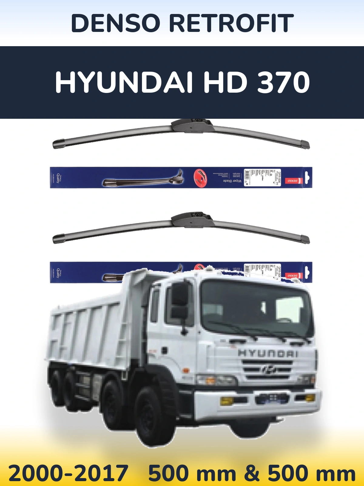 Torkarblad Denso Retrofit för Hyundai HD 370