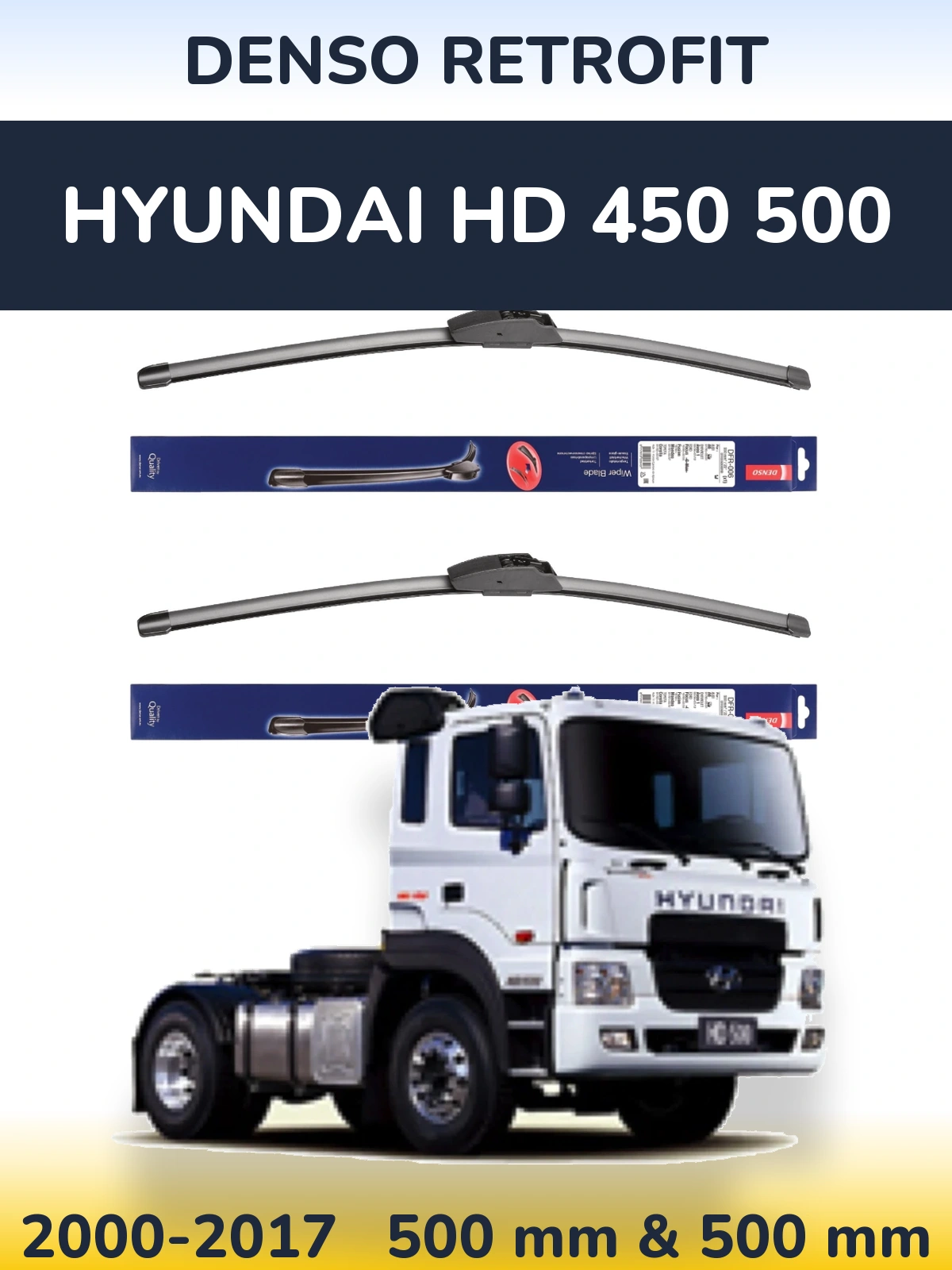 Torkarblad Denso Retrofit för Hyundai HD 450 500