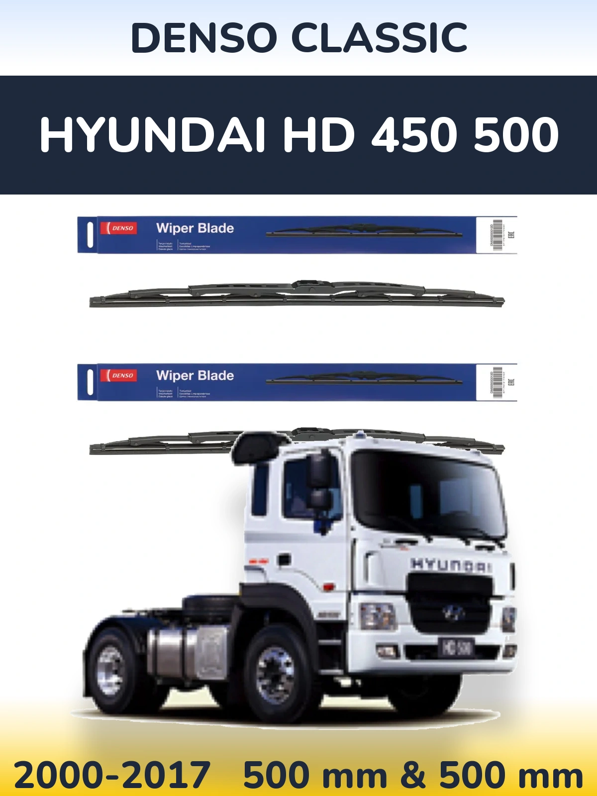 Torkarblad Denso Classic för Hyundai HD 450 500
