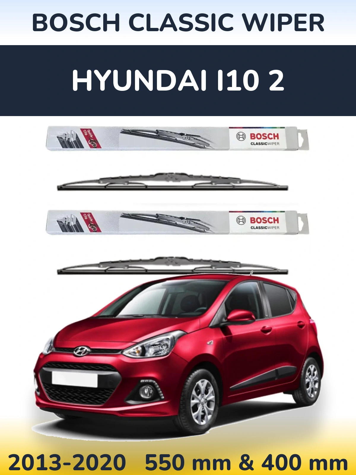 Torkarblad BOSCH Classic Wiper för Hyundai i10 2